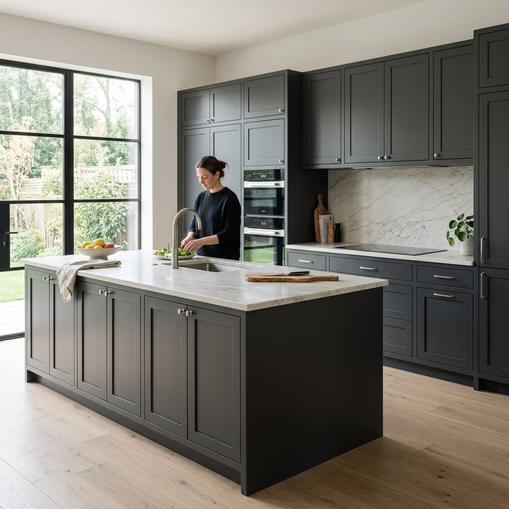 Bespoke kitchen designed for a Barnsley home, quality materials and considered layout