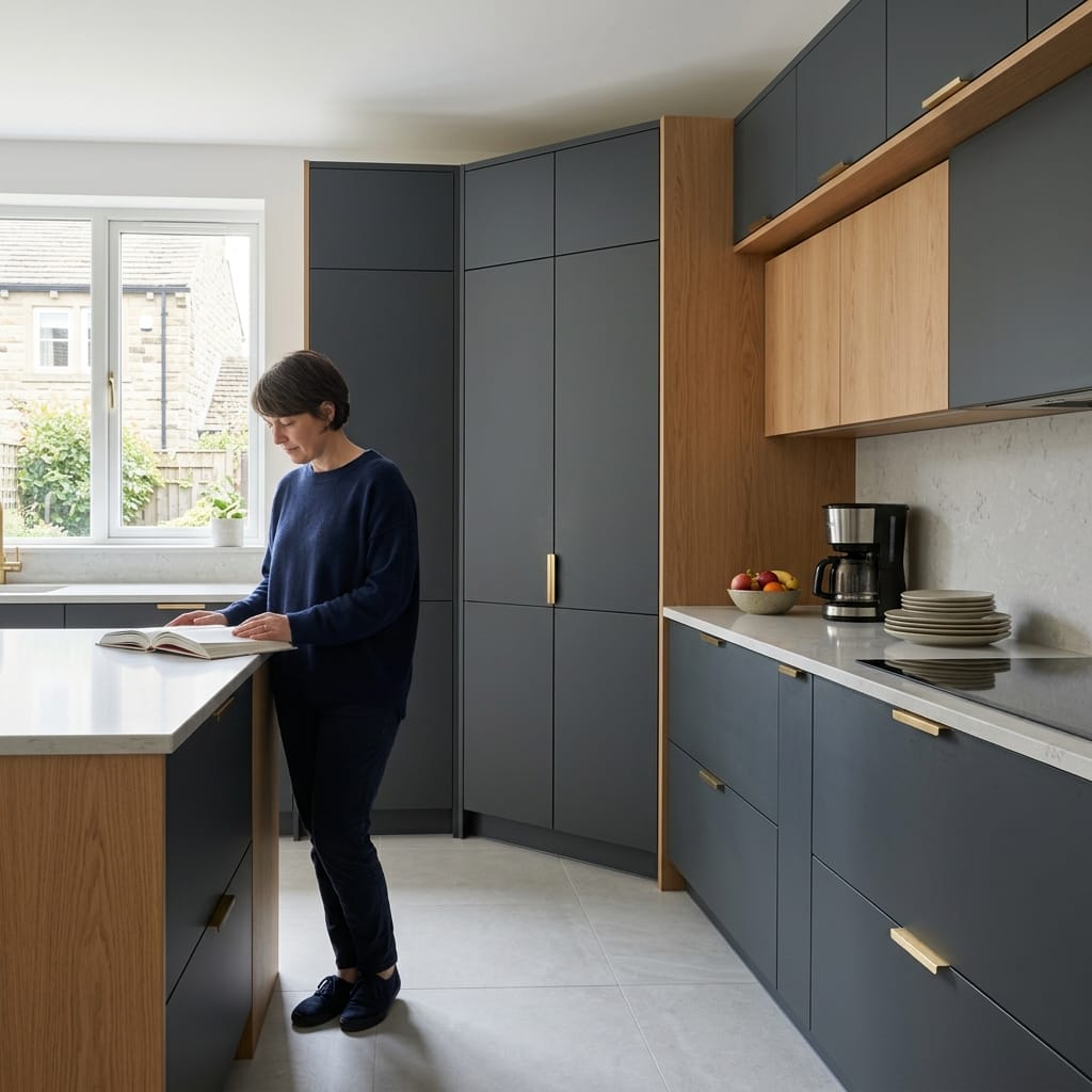 Bespoke kitchen designed for a Knaresborough home, quality materials and considered layout