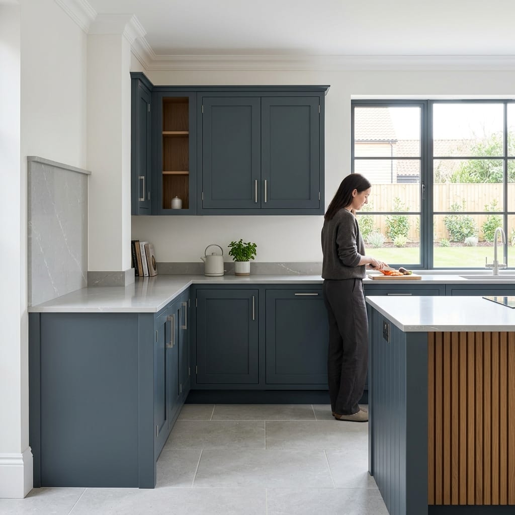 Bespoke kitchen designed for a Aldbrough home, quality materials and considered layout