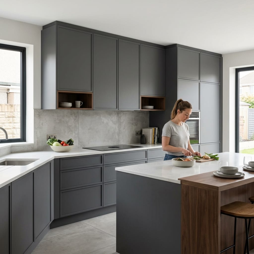 Bespoke kitchen designed for a Barrow in Furness home, quality materials and considered layout