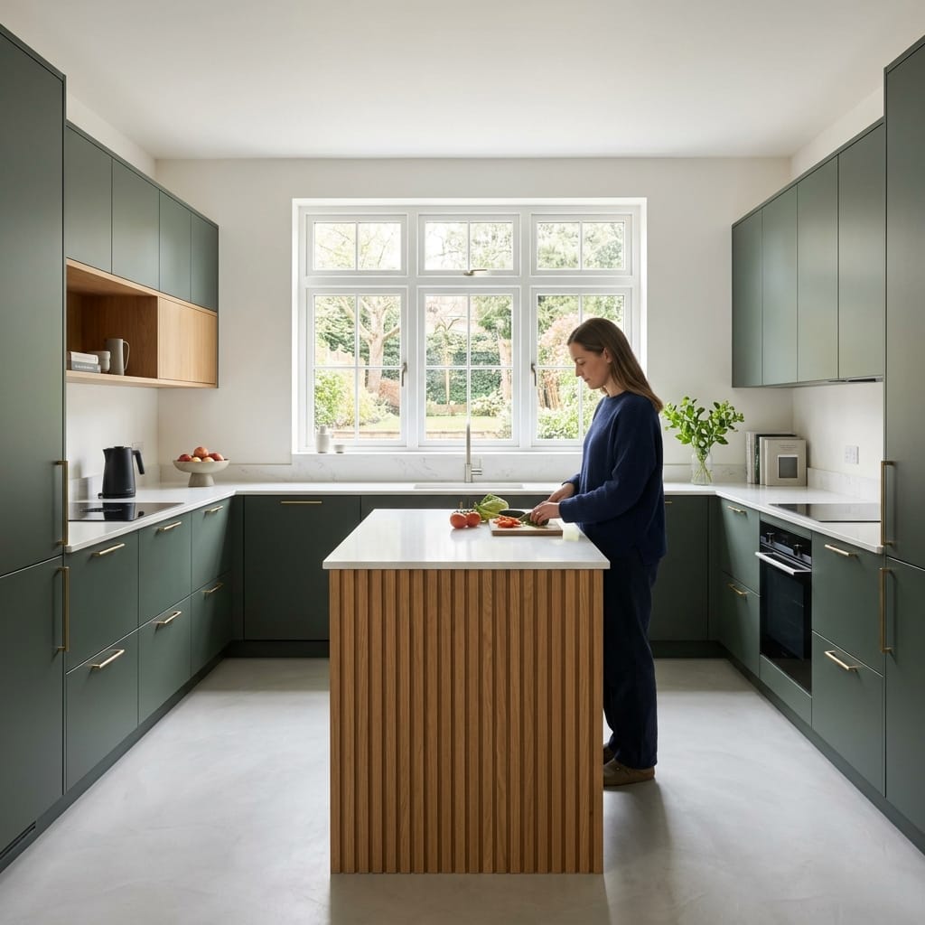 Bespoke kitchen designed for a Chasetown home, quality materials and considered layout