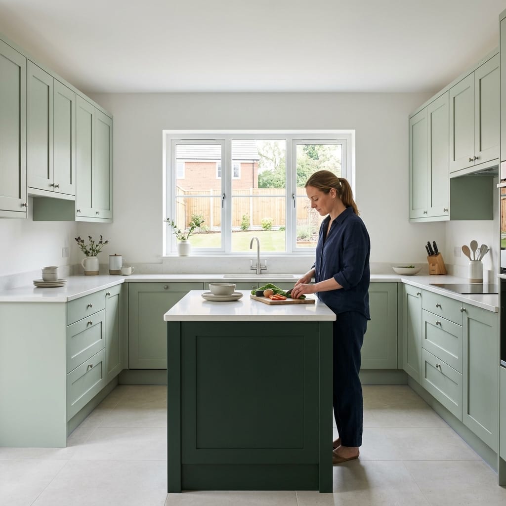 Bespoke kitchen designed for a Uttoxeter home, quality materials and considered layout
