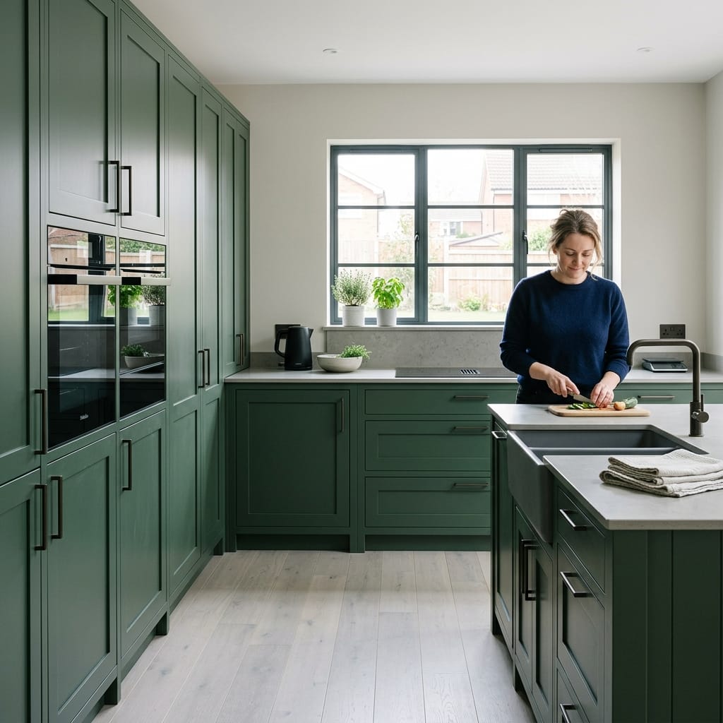 Bespoke kitchen designed for a Brierley Hill home, quality materials and considered layout