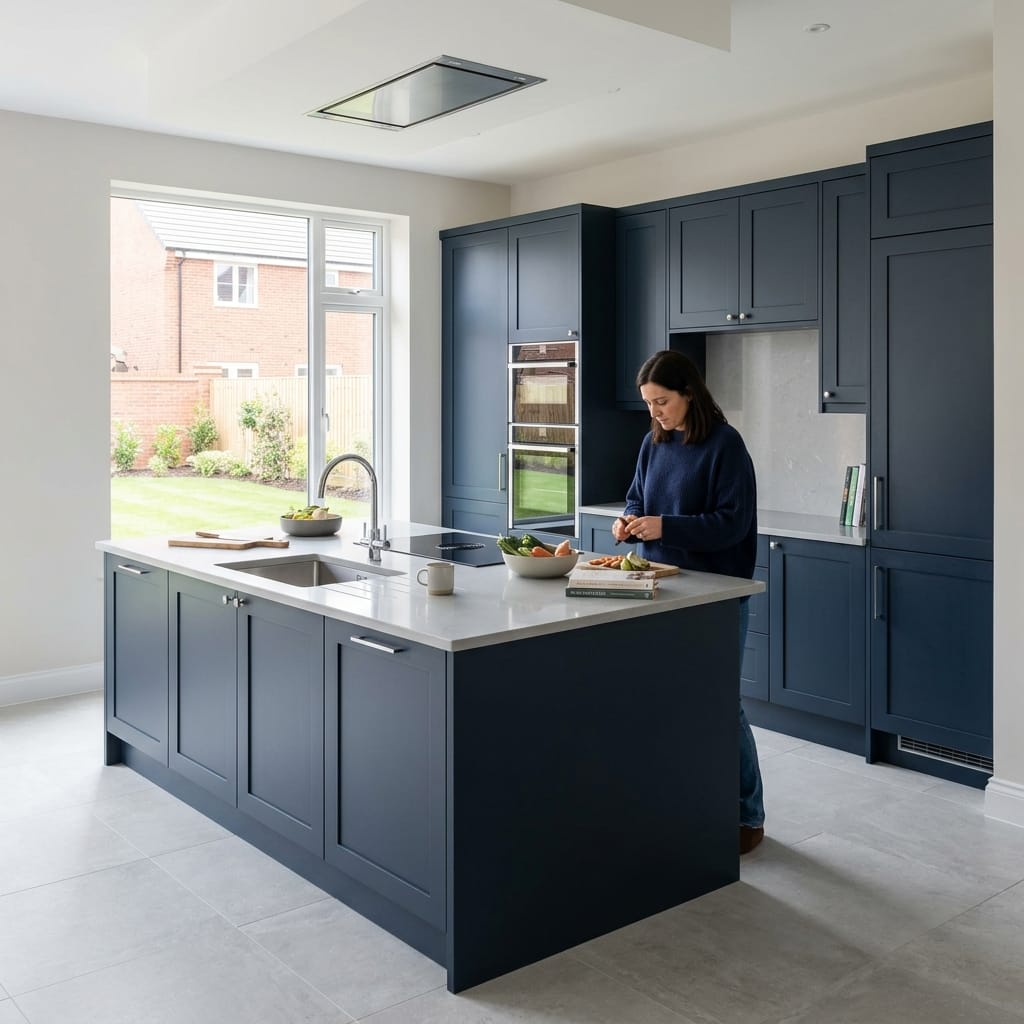 Bespoke kitchen designed for a Halesowen home, quality materials and considered layout
