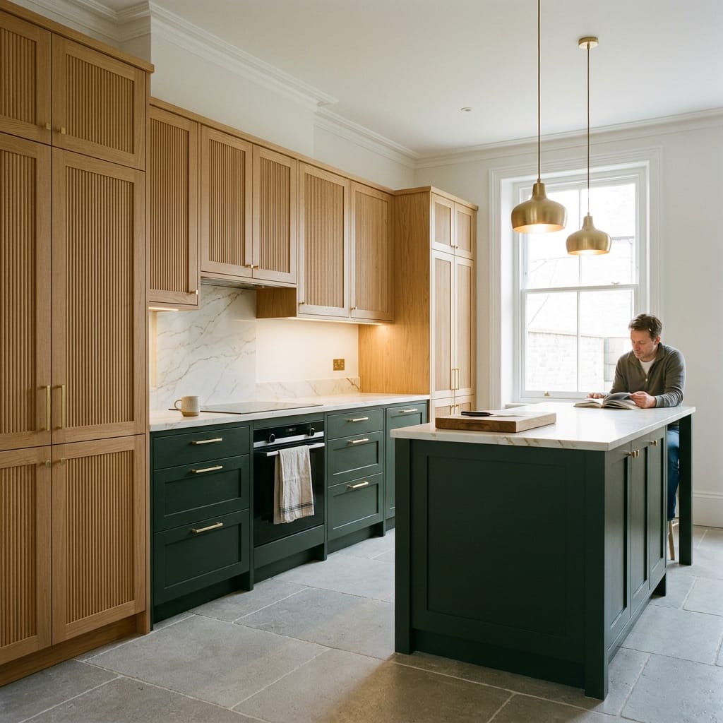 Bespoke kitchen designed for a Ansley Common home, quality materials and considered layout