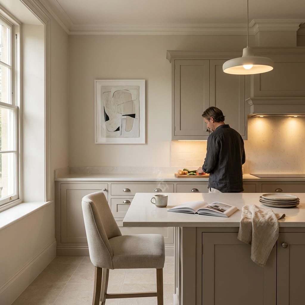 Bespoke kitchen designed for a Kingswood home, quality materials and considered layout