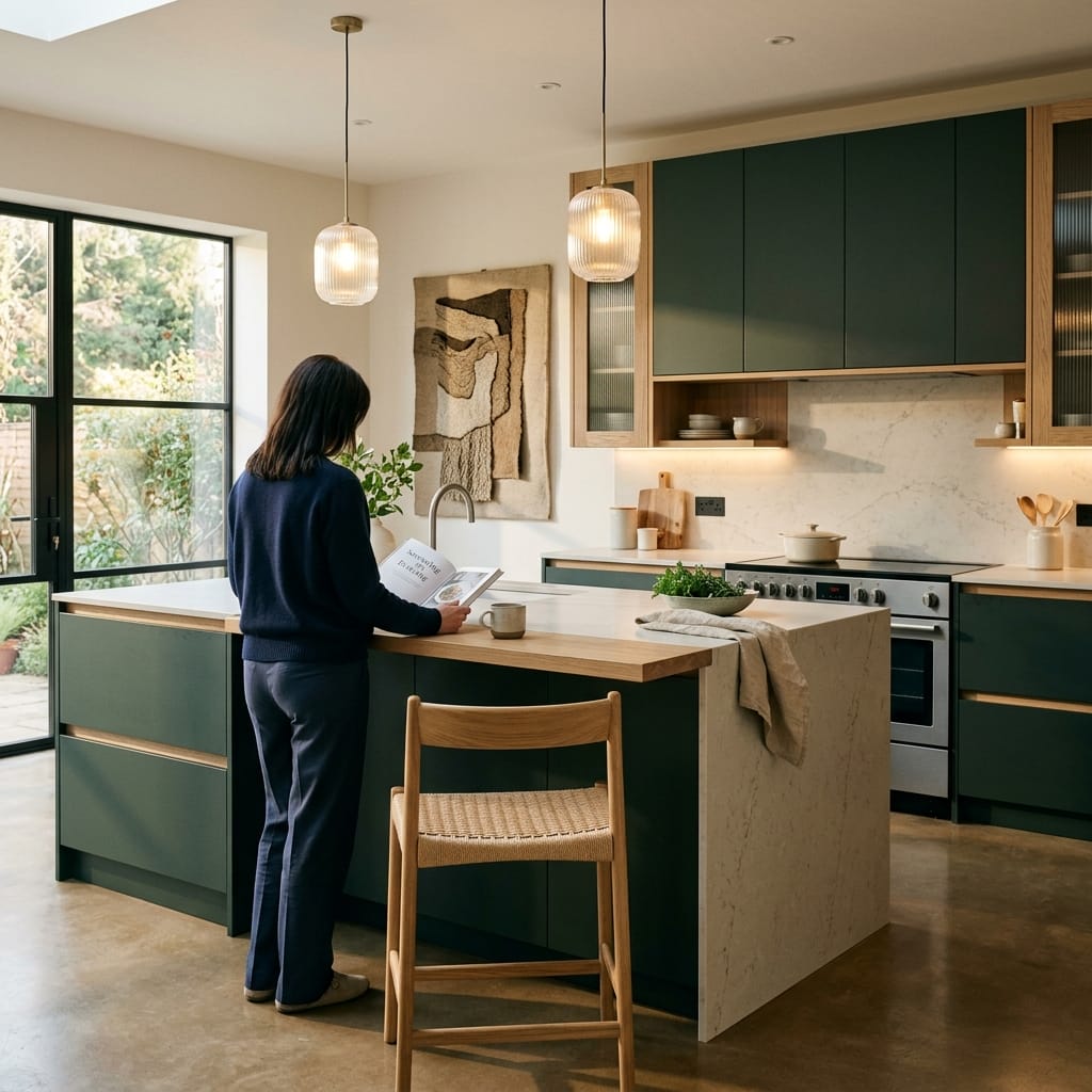 Bespoke kitchen designed for a Nuneaton home, quality materials and considered layout