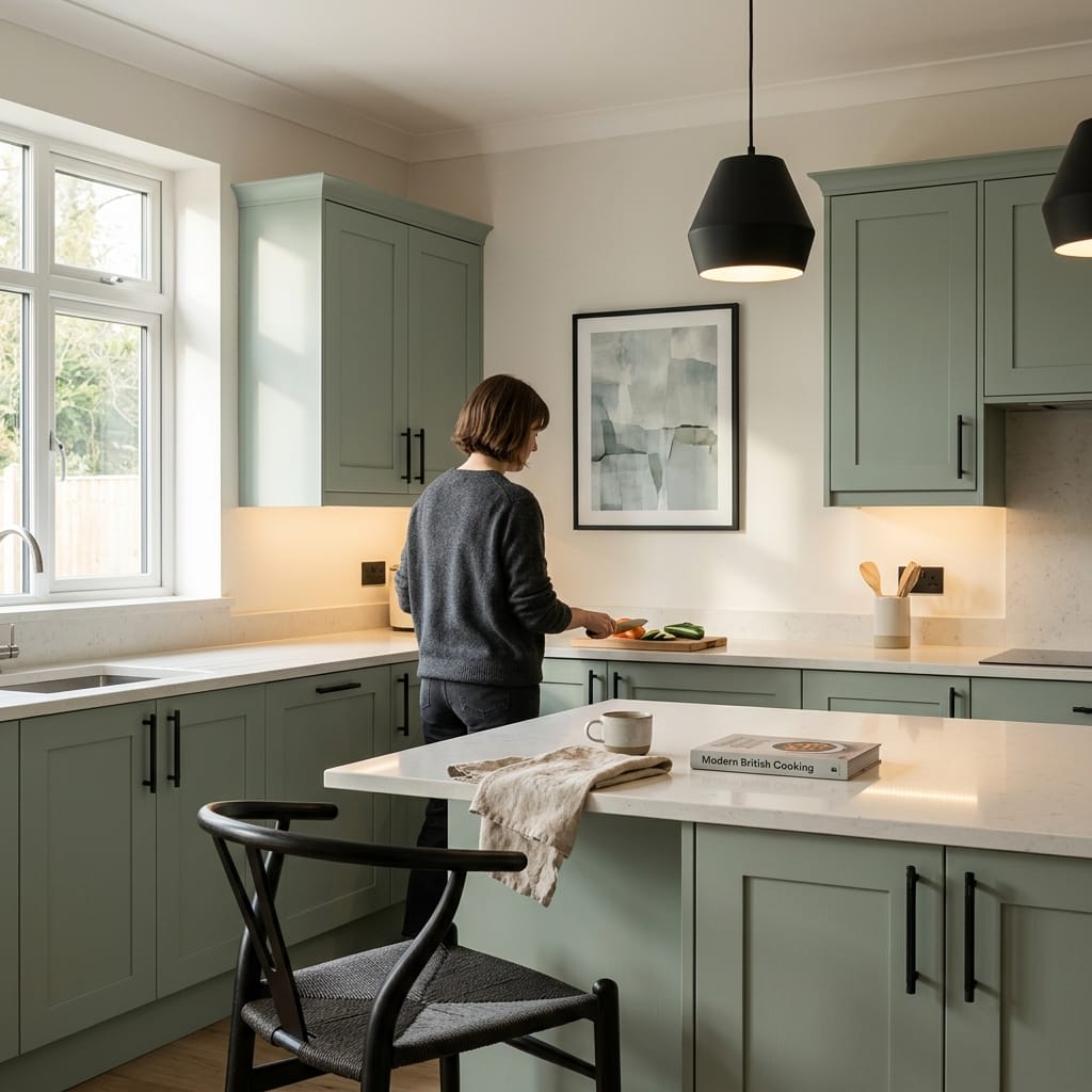 Bespoke kitchen designed for a Old Arley home, quality materials and considered layout