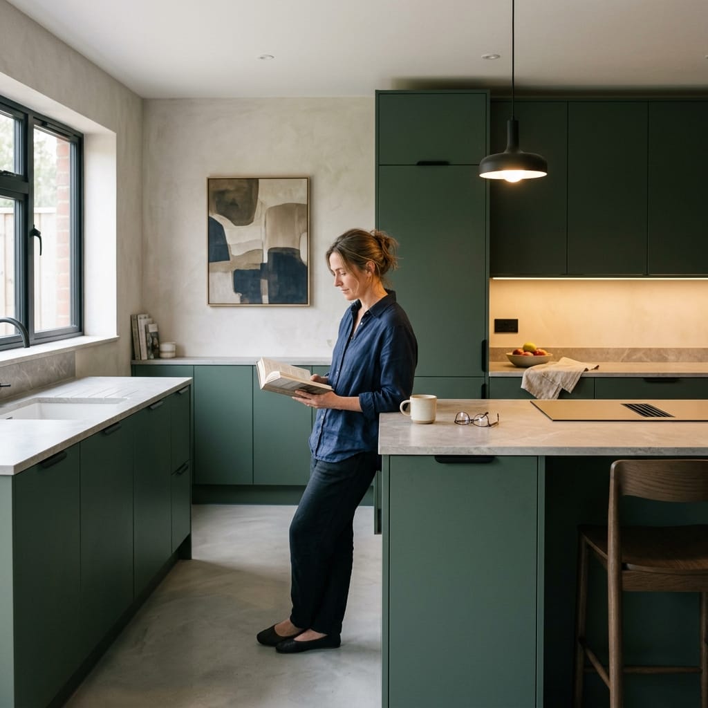 Bespoke kitchen designed for a Hucknall home, quality materials and considered layout