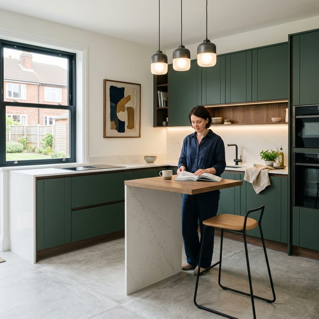 Bespoke kitchen designed for a Kirkby in Ashfield home, quality materials and considered layout