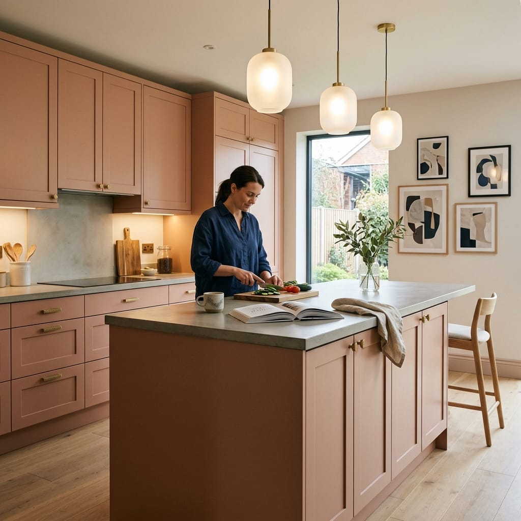 Bespoke kitchen designed for a Blaby home, quality materials and considered layout