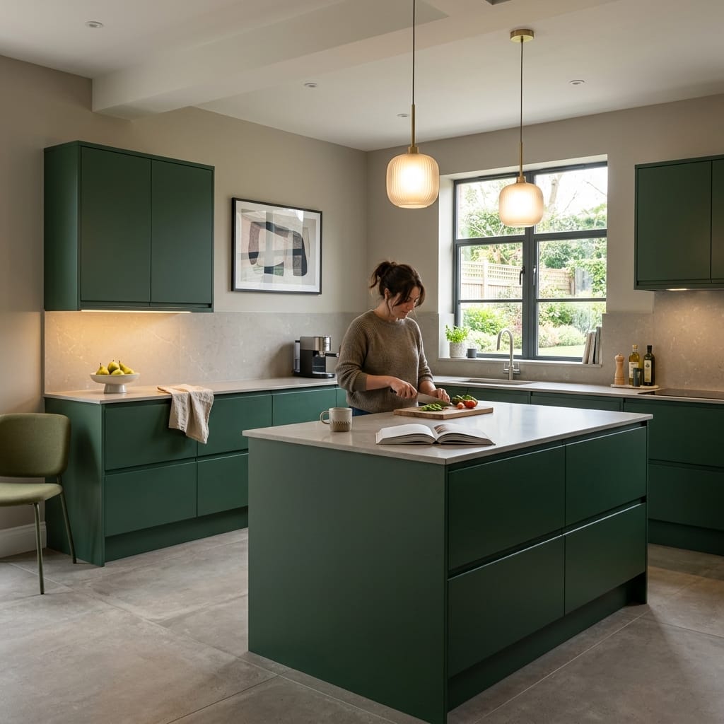 Bespoke kitchen designed for a Earl Shilton home, quality materials and considered layout