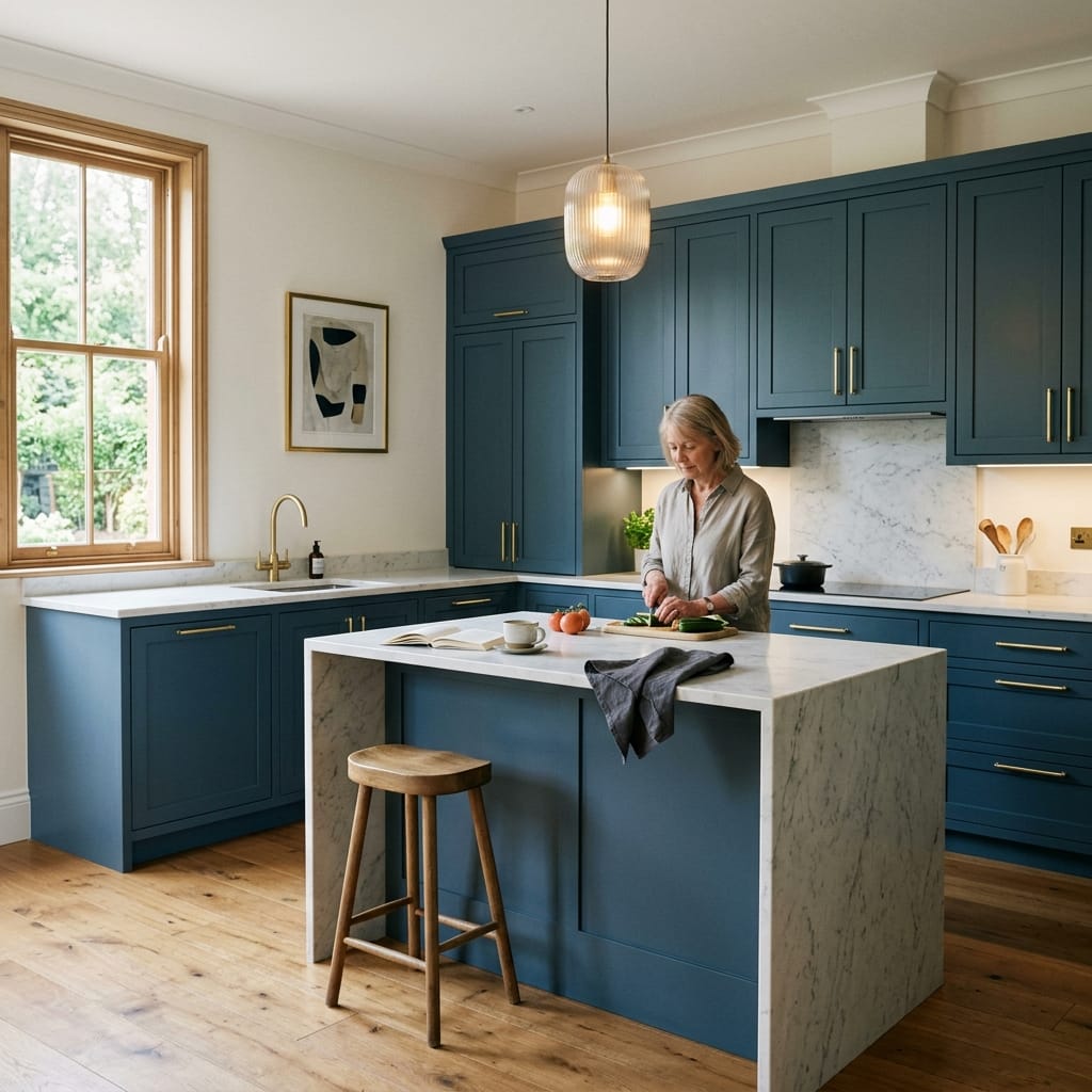 Bespoke kitchen designed for a Oadby home, quality materials and considered layout