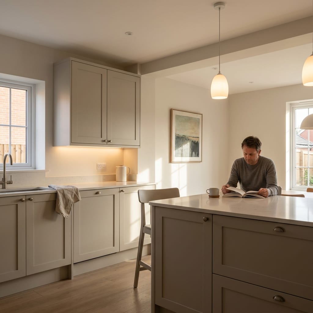 Bespoke kitchen designed for a Hykeham home, quality materials and considered layout