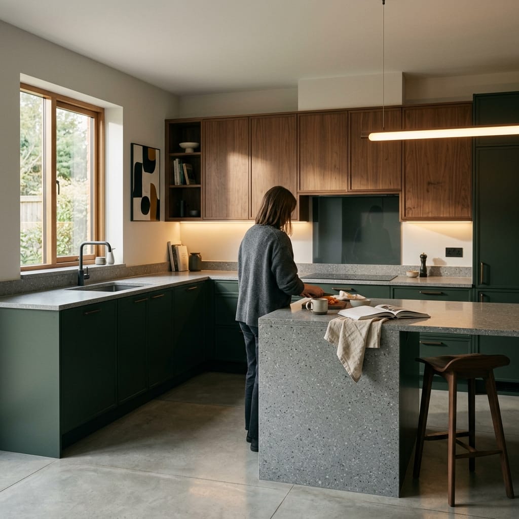 Bespoke kitchen designed for a Louth home, quality materials and considered layout
