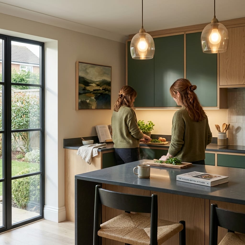 Bespoke kitchen designed for a Hemel Hempstead home, quality materials and considered layout