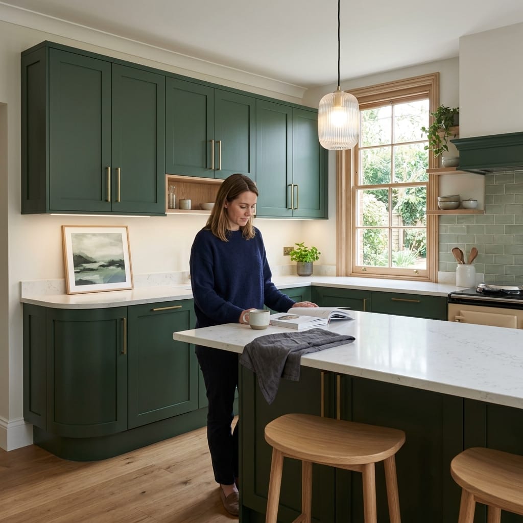 Bespoke kitchen designed for a Marlow home, quality materials and considered layout