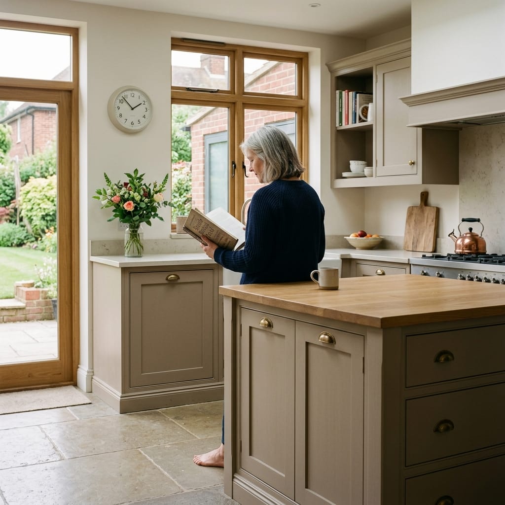 square2_800x800-47 Classic Mastercraft kitchen with shaker units, wooden worktops and stone floor tiles