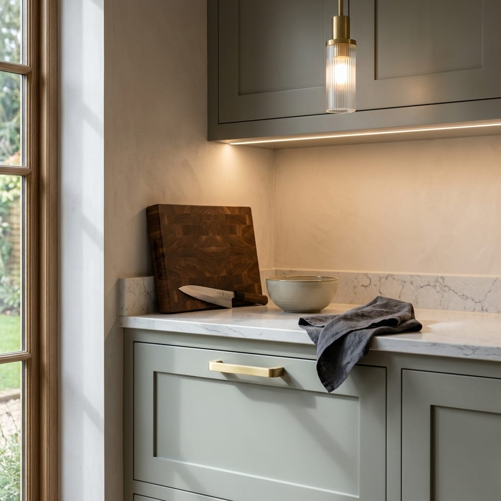 Mastercraft kitchen in Madeley, bespoke design, quality craftsmanship, installed by our own team