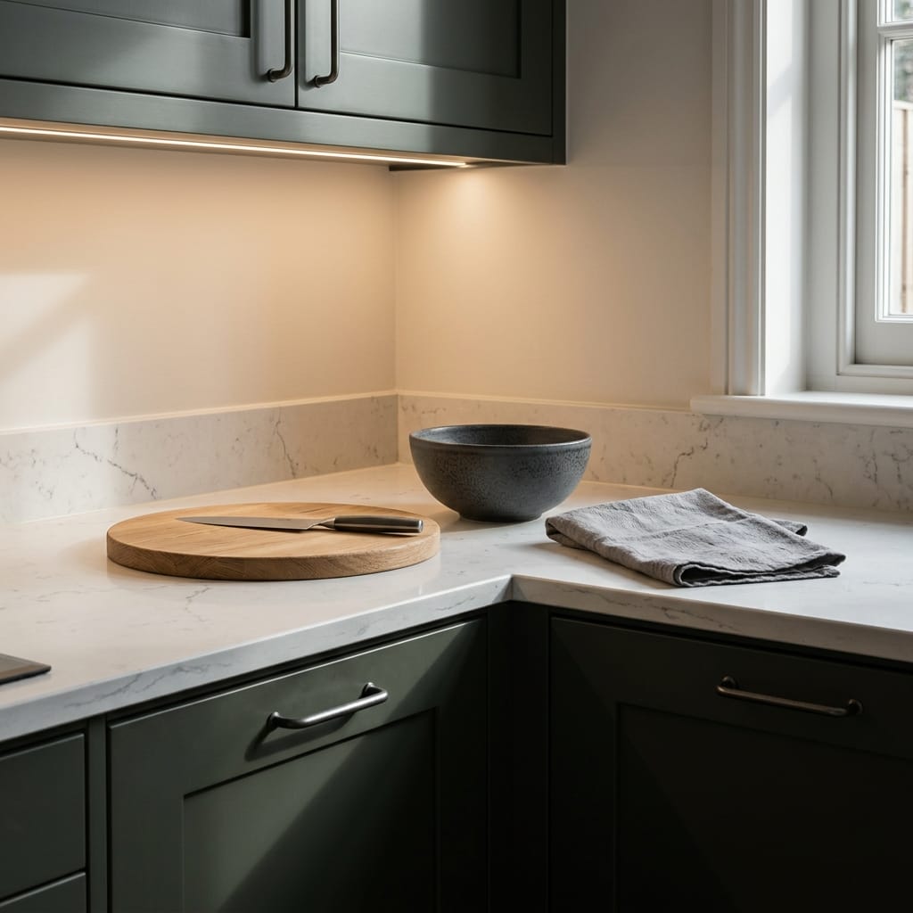 Mastercraft kitchen in Irchester, bespoke design, quality craftsmanship, installed by our own team