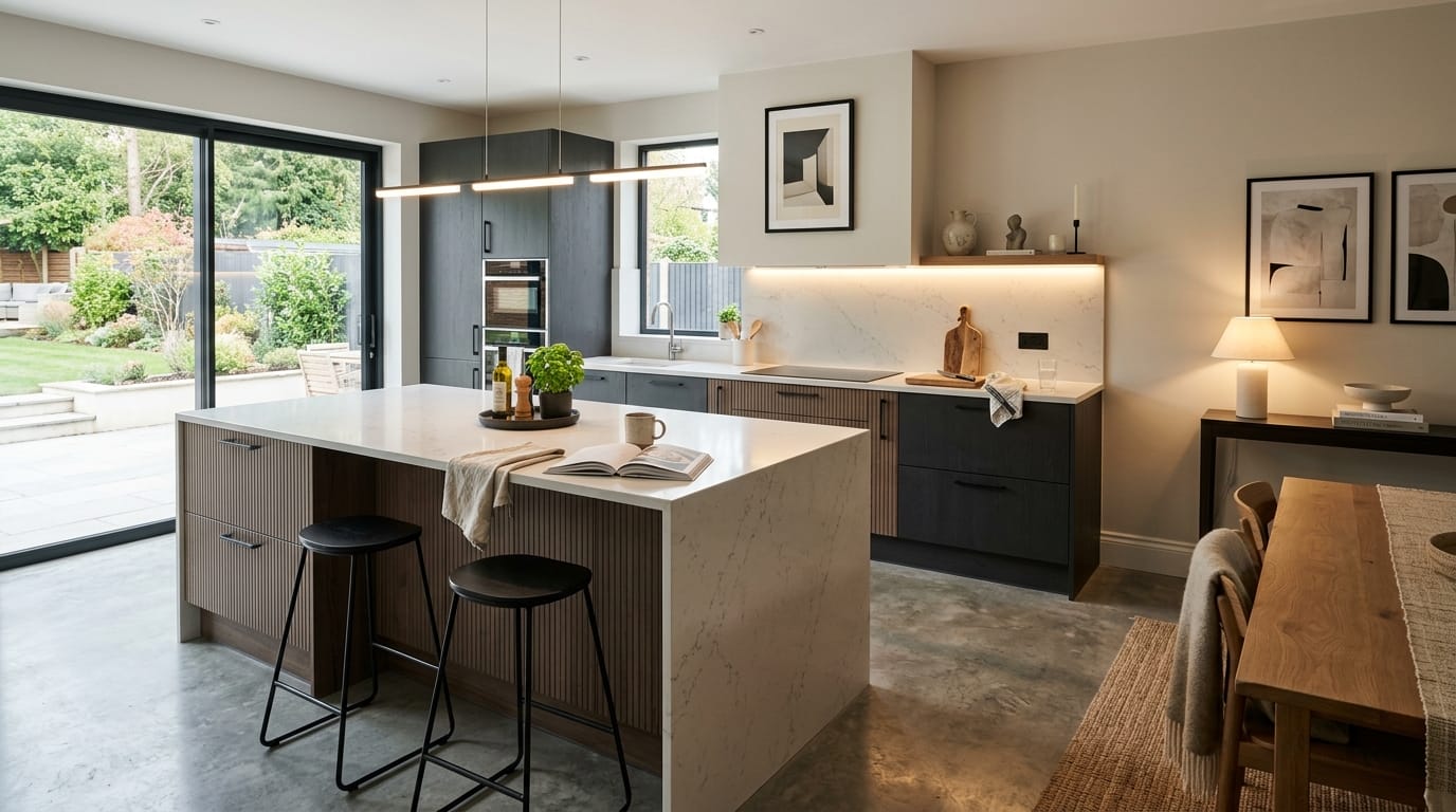 hero2_1200x675-1 Mastercraft bespoke kitchen in Bracknell, wide architectural view showing room volume and design quality