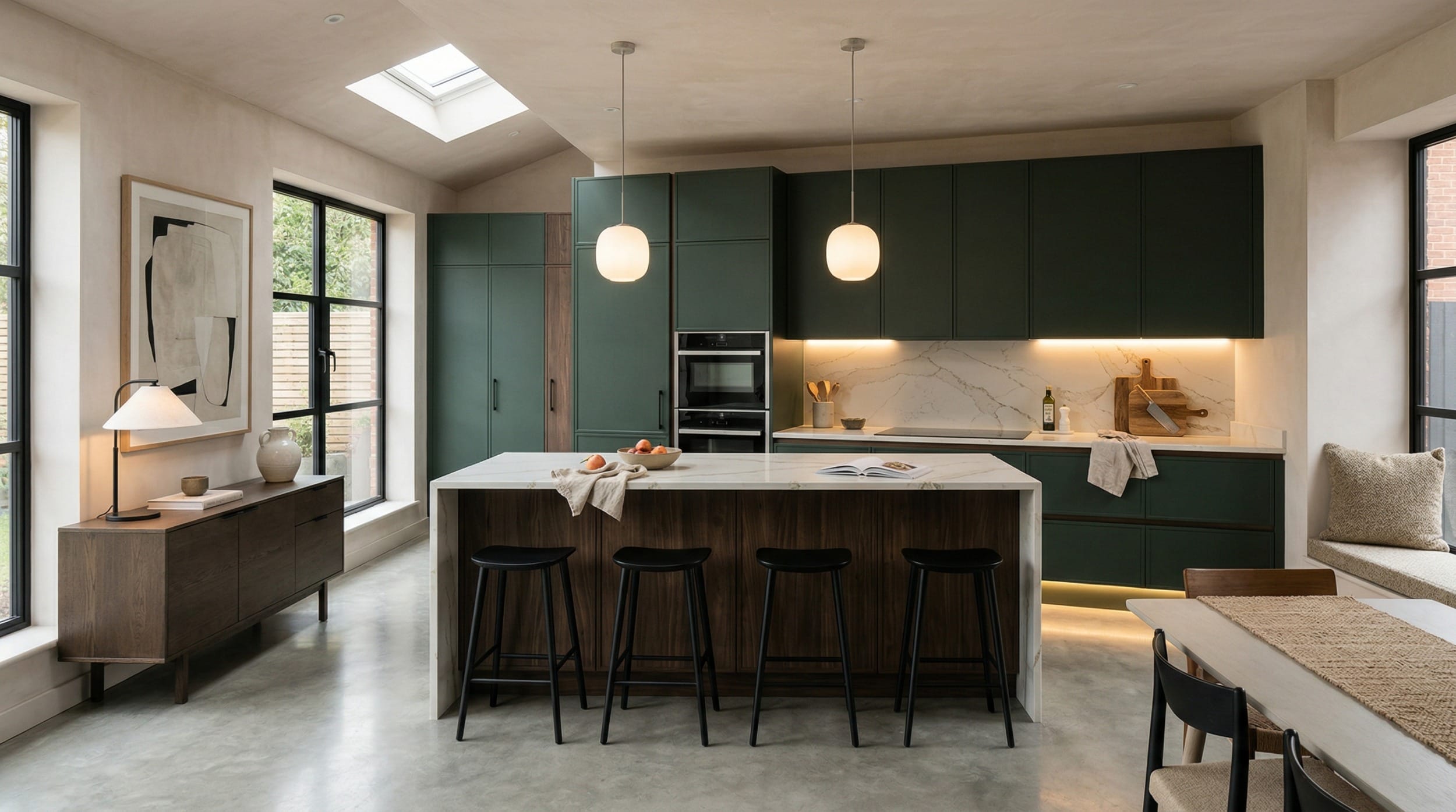 hero2_1200x675-117 Mastercraft bespoke kitchen in Kidsgrove, wide architectural view showing room volume and design quality