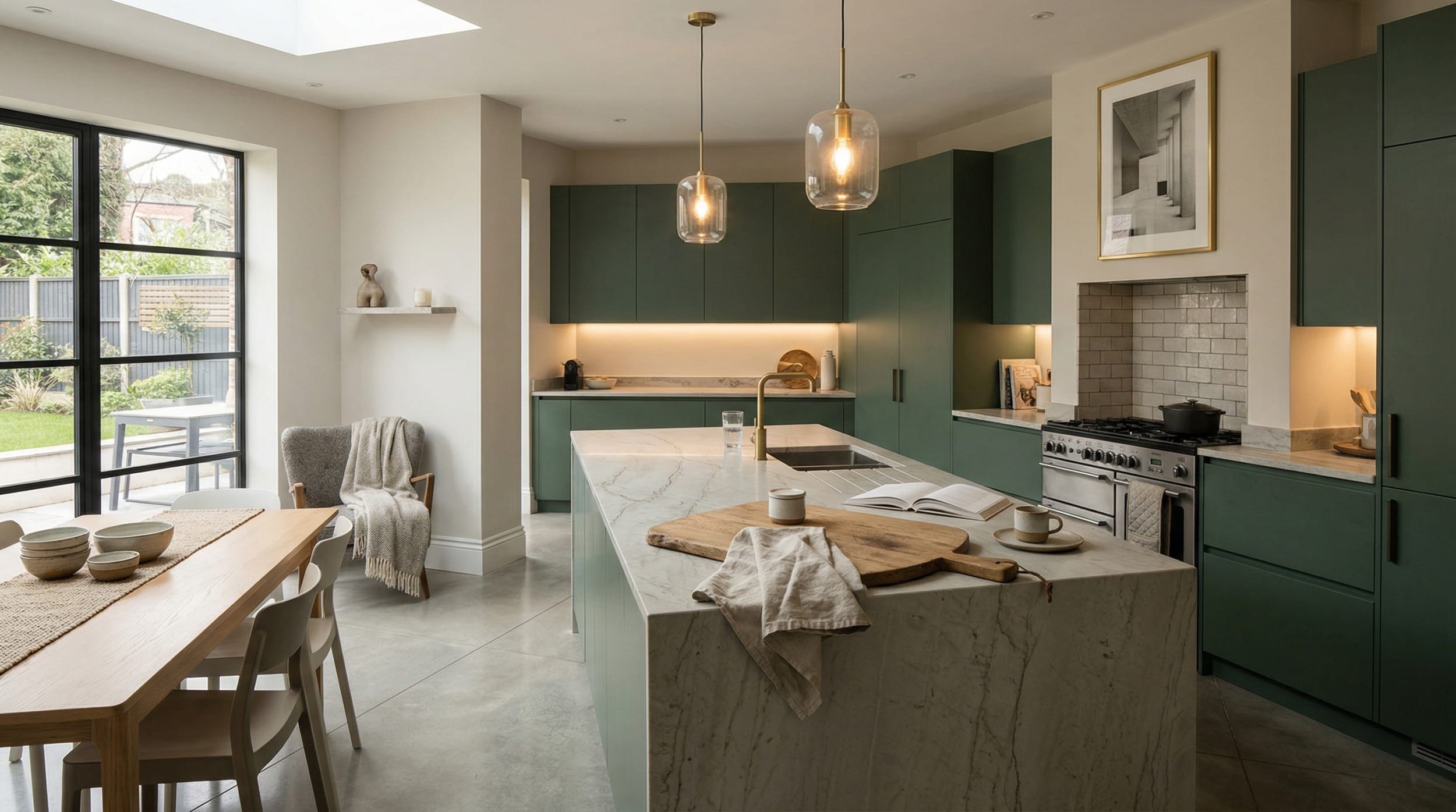 hero2_1200x675-156 Mastercraft bespoke kitchen in Wolverhampton, wide architectural view showing room volume and design quality