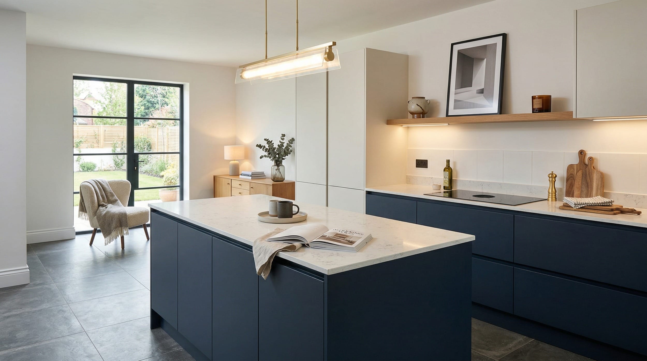 hero2_1200x675-161 Mastercraft bespoke kitchen in Bedworth, wide architectural view showing room volume and design quality