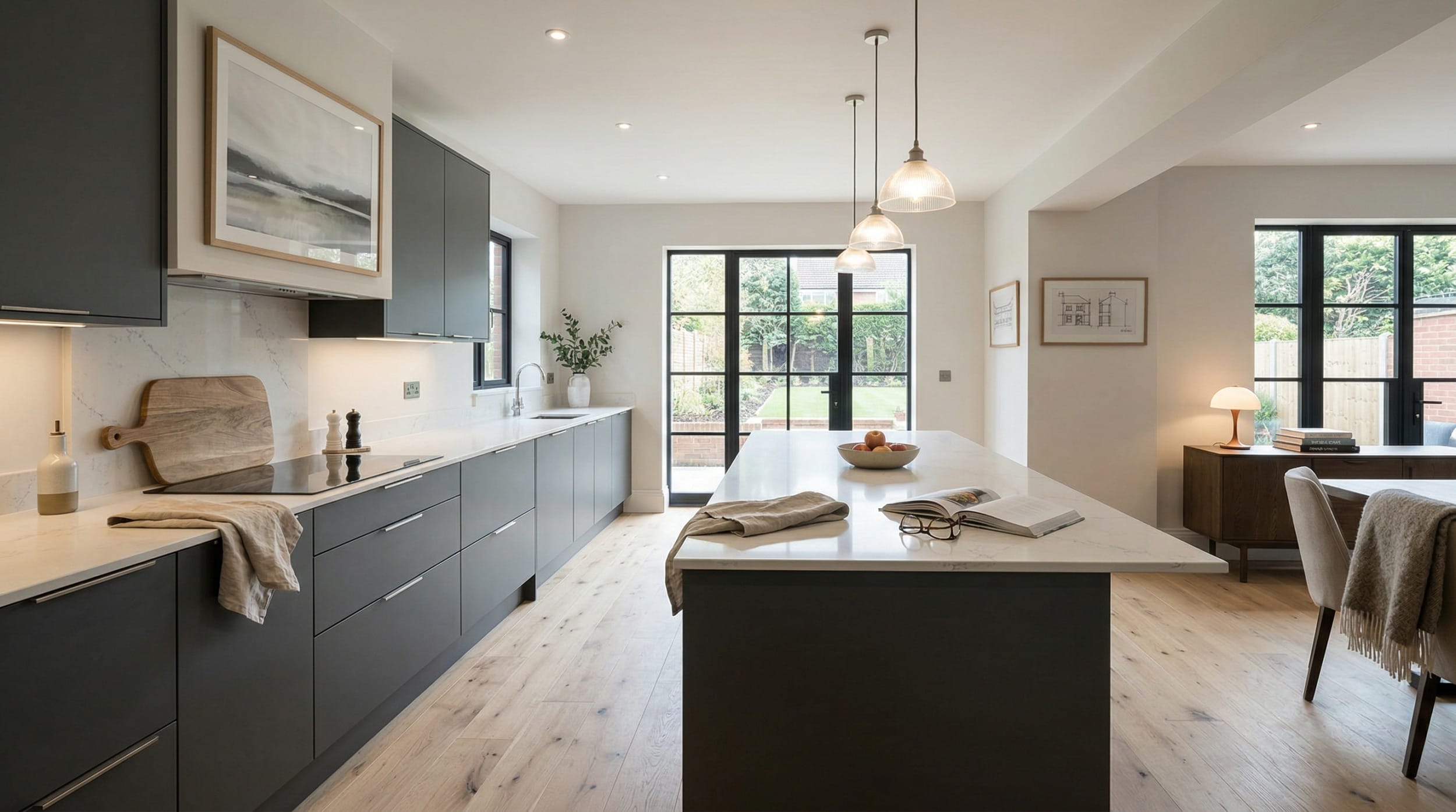 hero2_1200x675-166 Mastercraft bespoke kitchen in Nuneaton, wide architectural view showing room volume and design quality