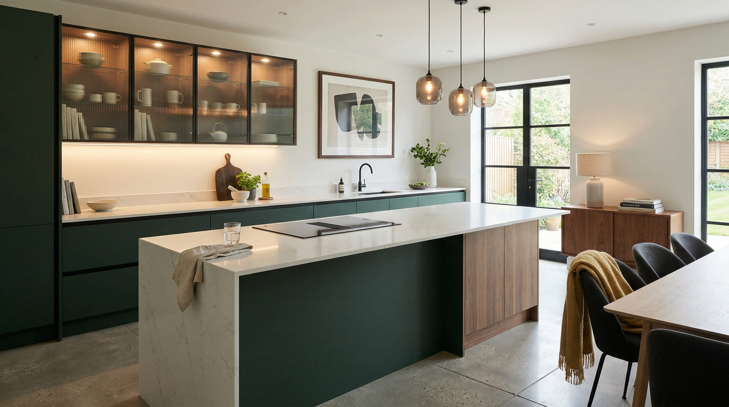 hero2_1200x675-282 Mastercraft bespoke kitchen in Bradford-on-Avon, wide architectural view showing room volume and design quality