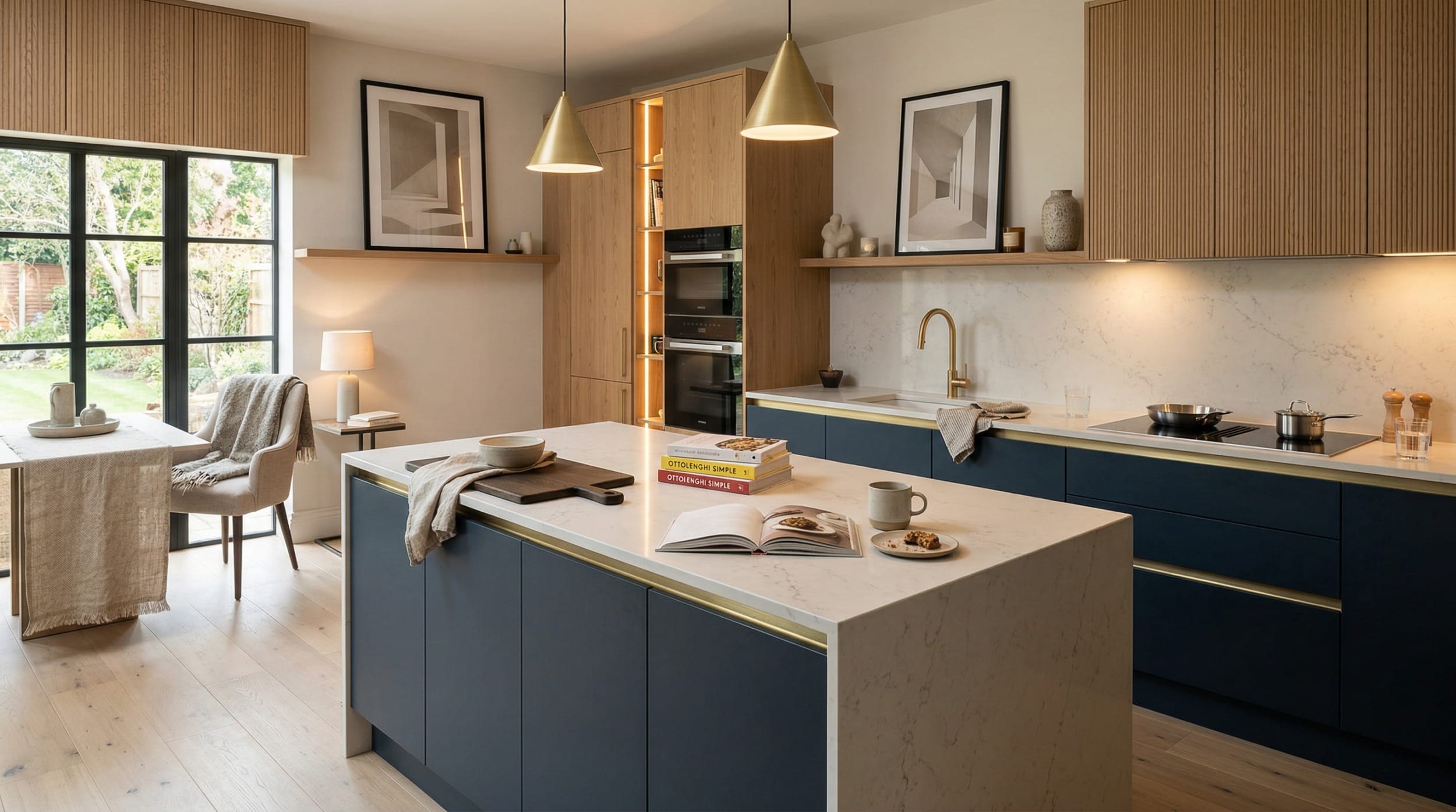 hero2_1200x675-306 Mastercraft bespoke kitchen design, wide architectural view showing room volume and design quality