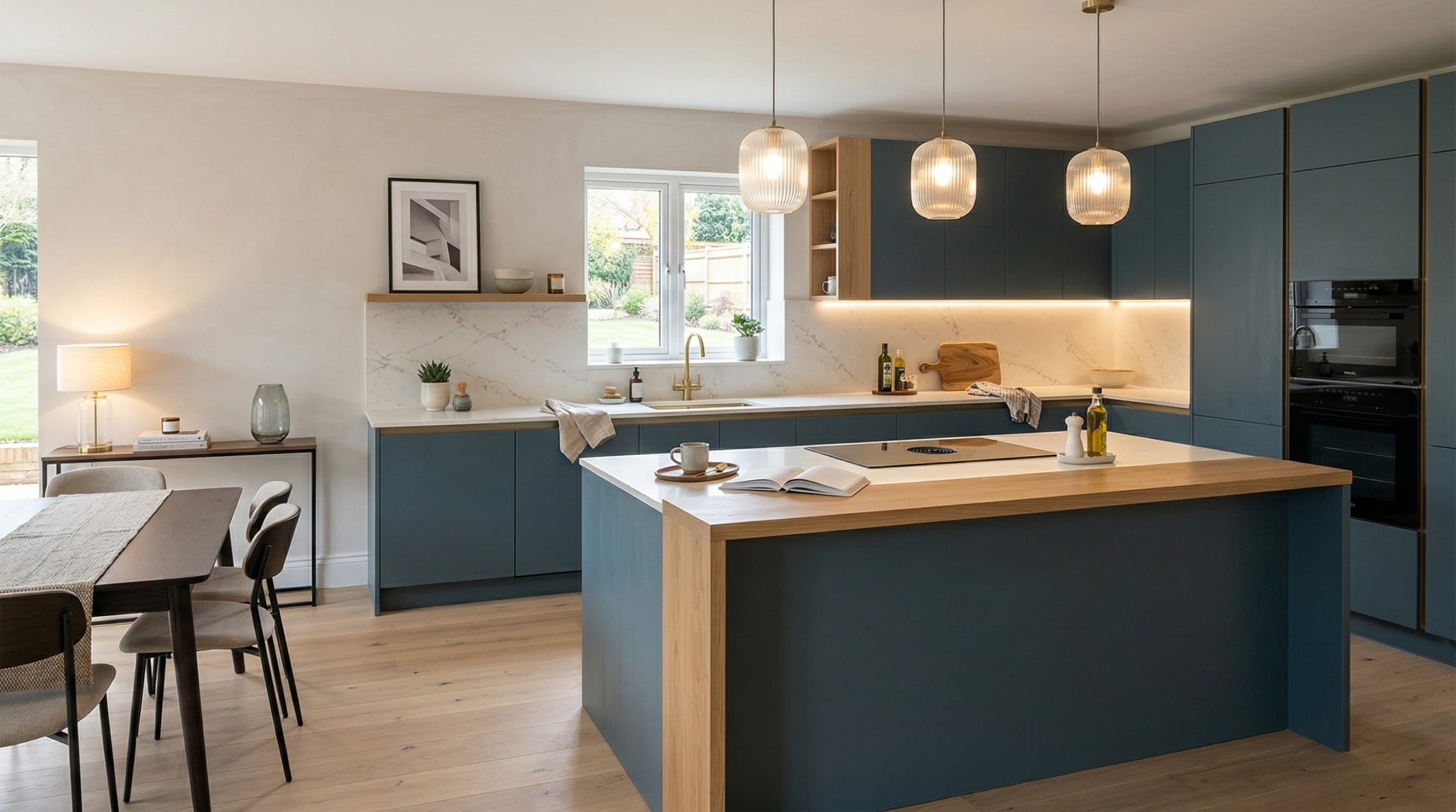 hero2_1200x675-322 Mastercraft bespoke kitchen design, wide architectural view showing room volume and design quality