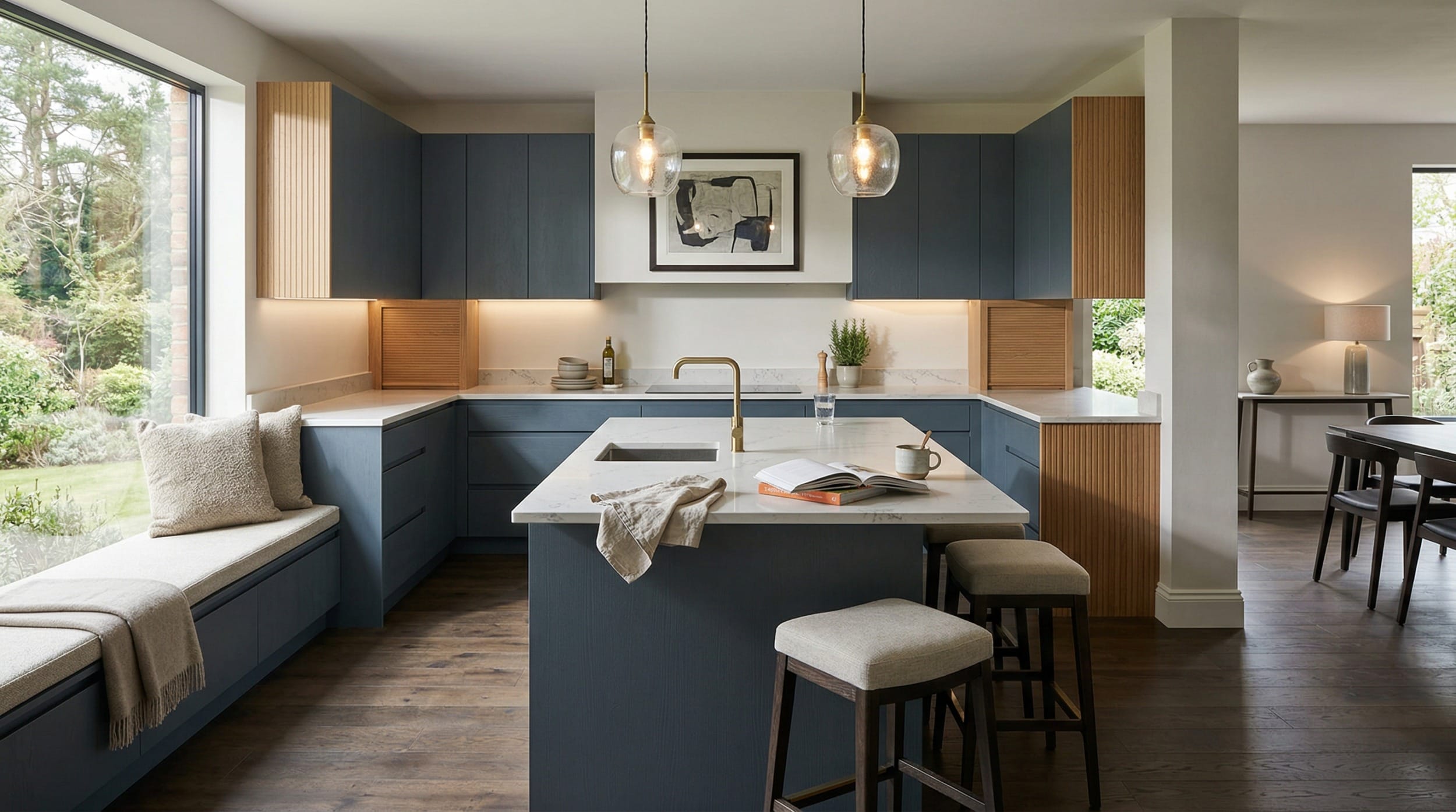 hero2_1200x675-323 Mastercraft bespoke kitchen design, wide architectural view showing room volume and design quality