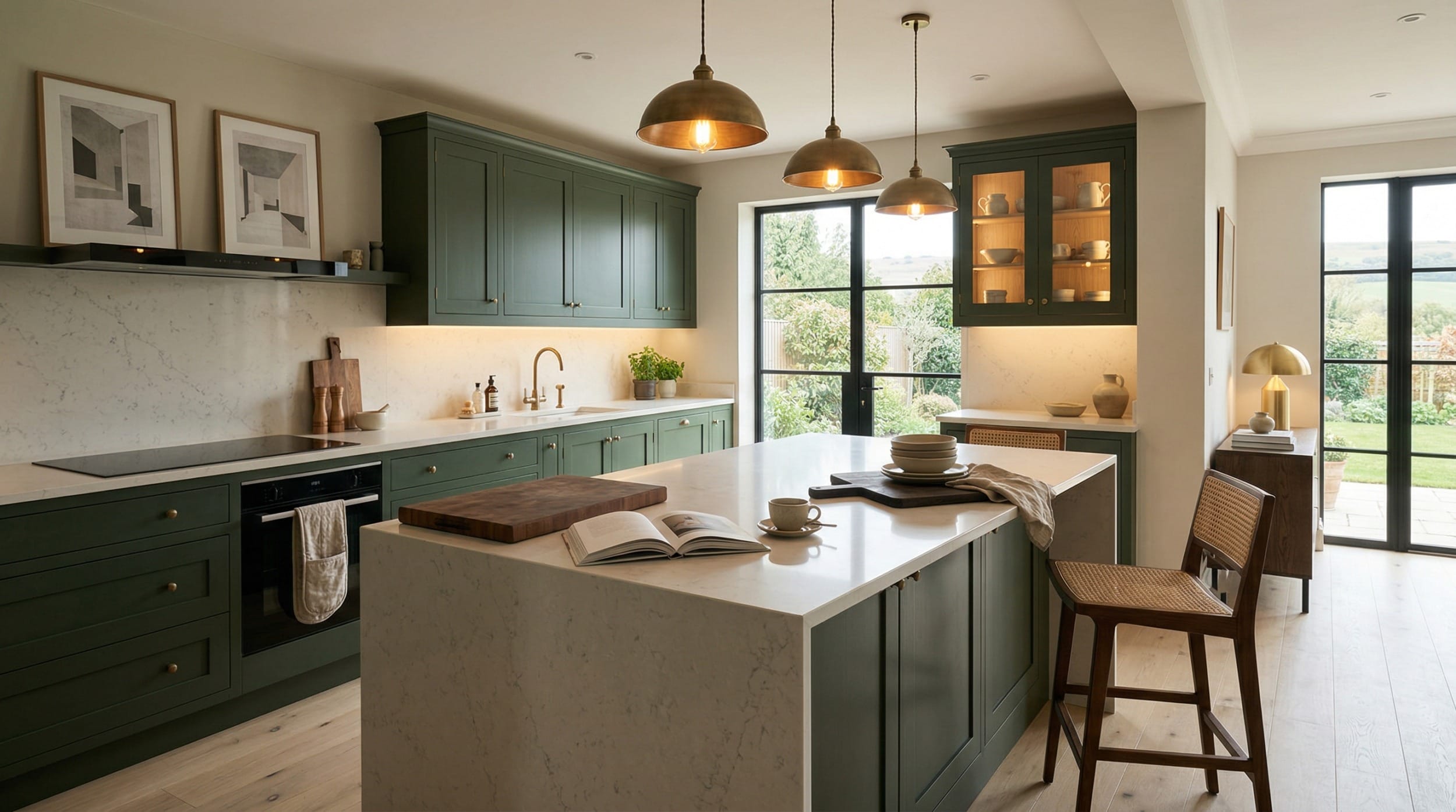 hero2_1200x675-337 Mastercraft bespoke kitchen design, wide architectural view showing room volume and design quality