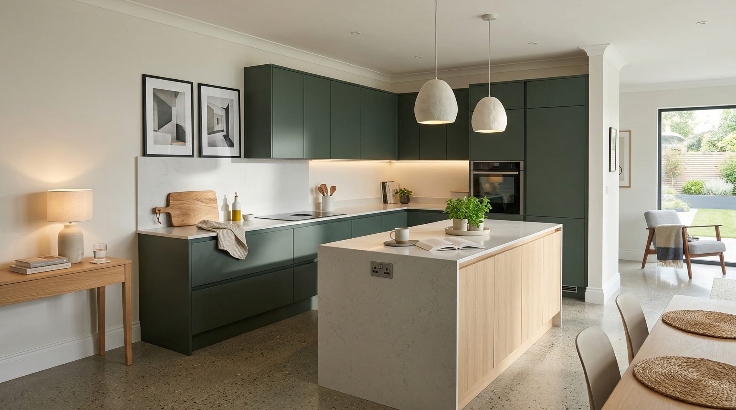 hero2_1200x675-347 Mastercraft bespoke kitchen design, wide architectural view showing room volume and design quality