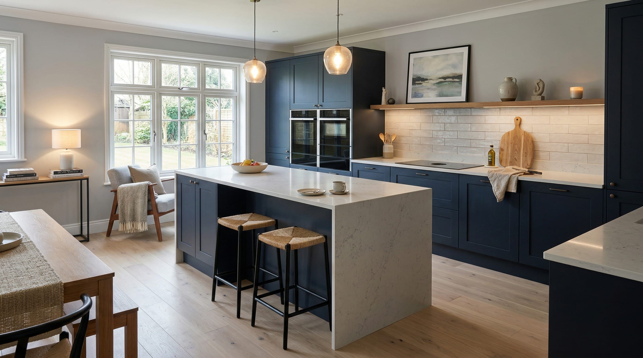 hero2_1200x675-447 Mastercraft bespoke kitchen design, wide architectural view showing room volume and design quality