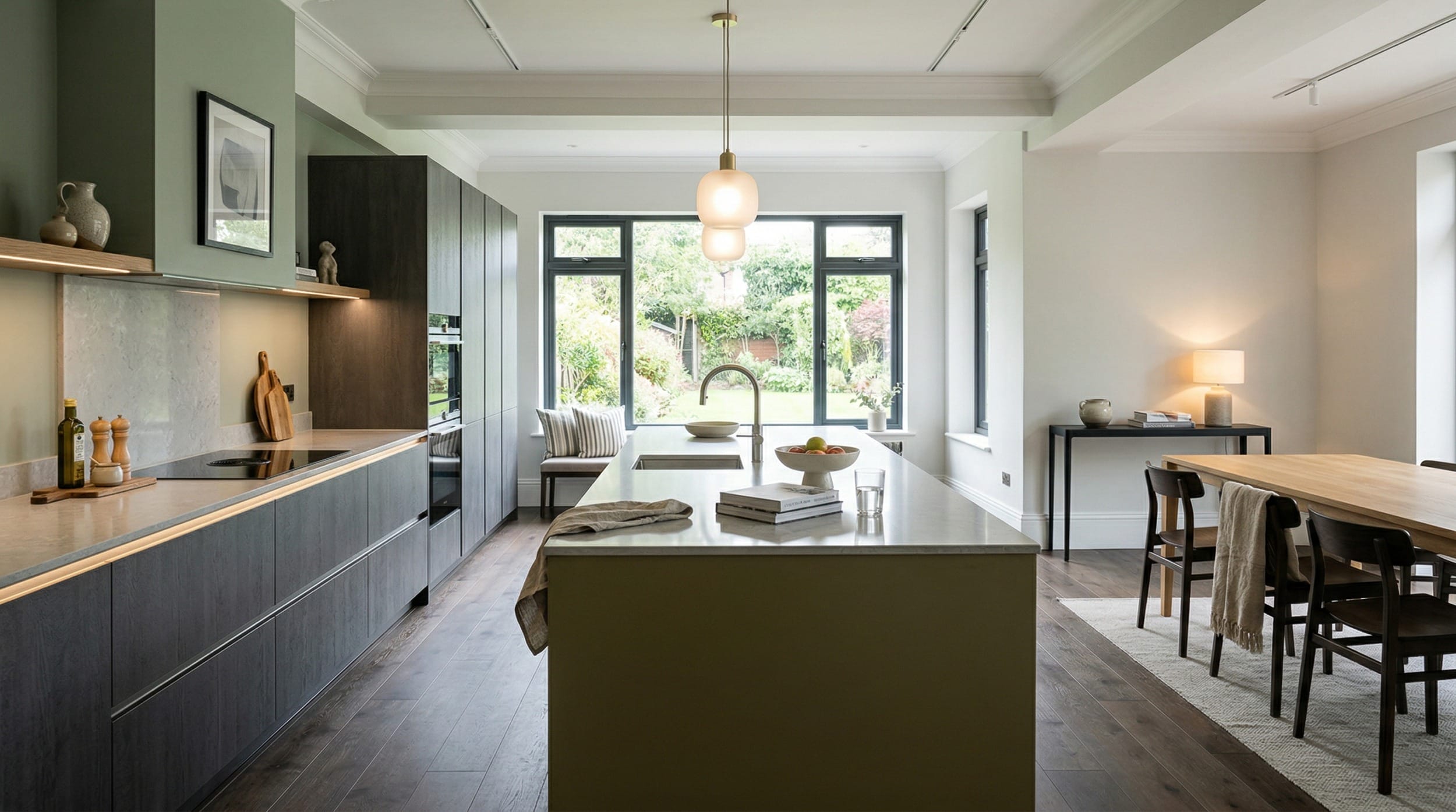 hero2_1200x675-467 Mastercraft bespoke kitchen design, wide architectural view showing room volume and design quality