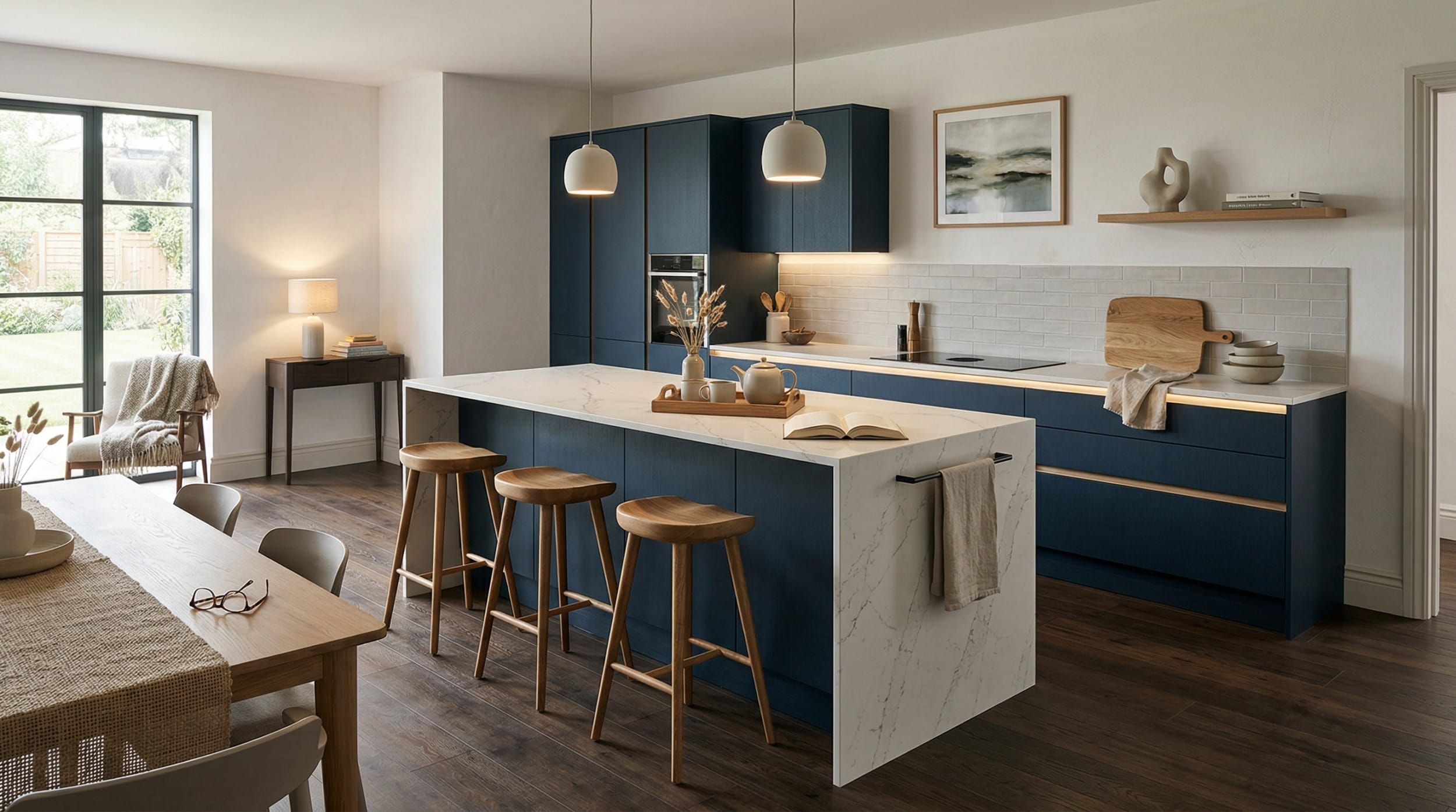 hero2_1200x675-473 Mastercraft bespoke kitchen design, wide architectural view showing room volume and design quality