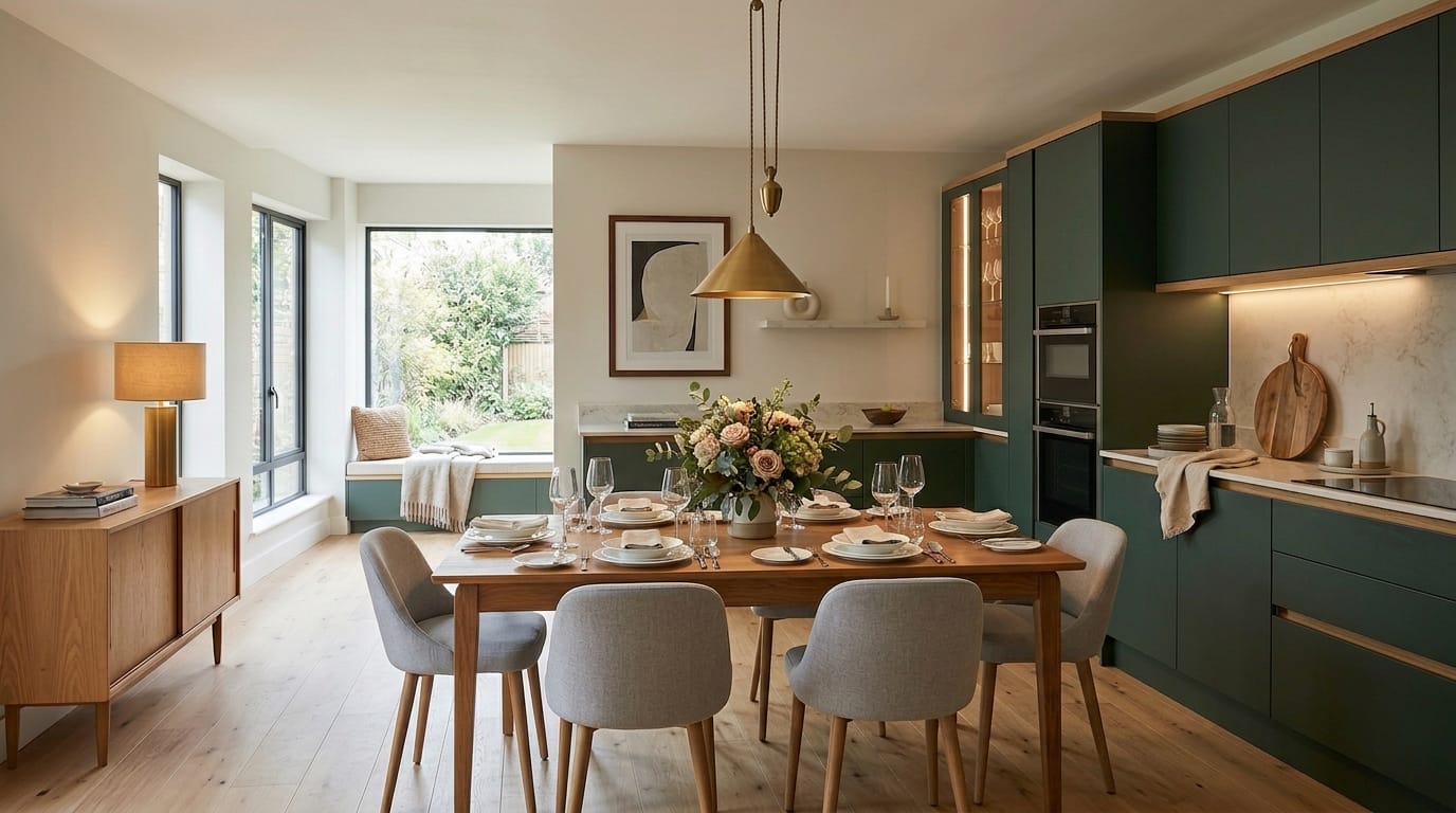 hero2_1200x675-492 Mastercraft bespoke kitchen in Bishopston, wide architectural view showing room volume and design quality