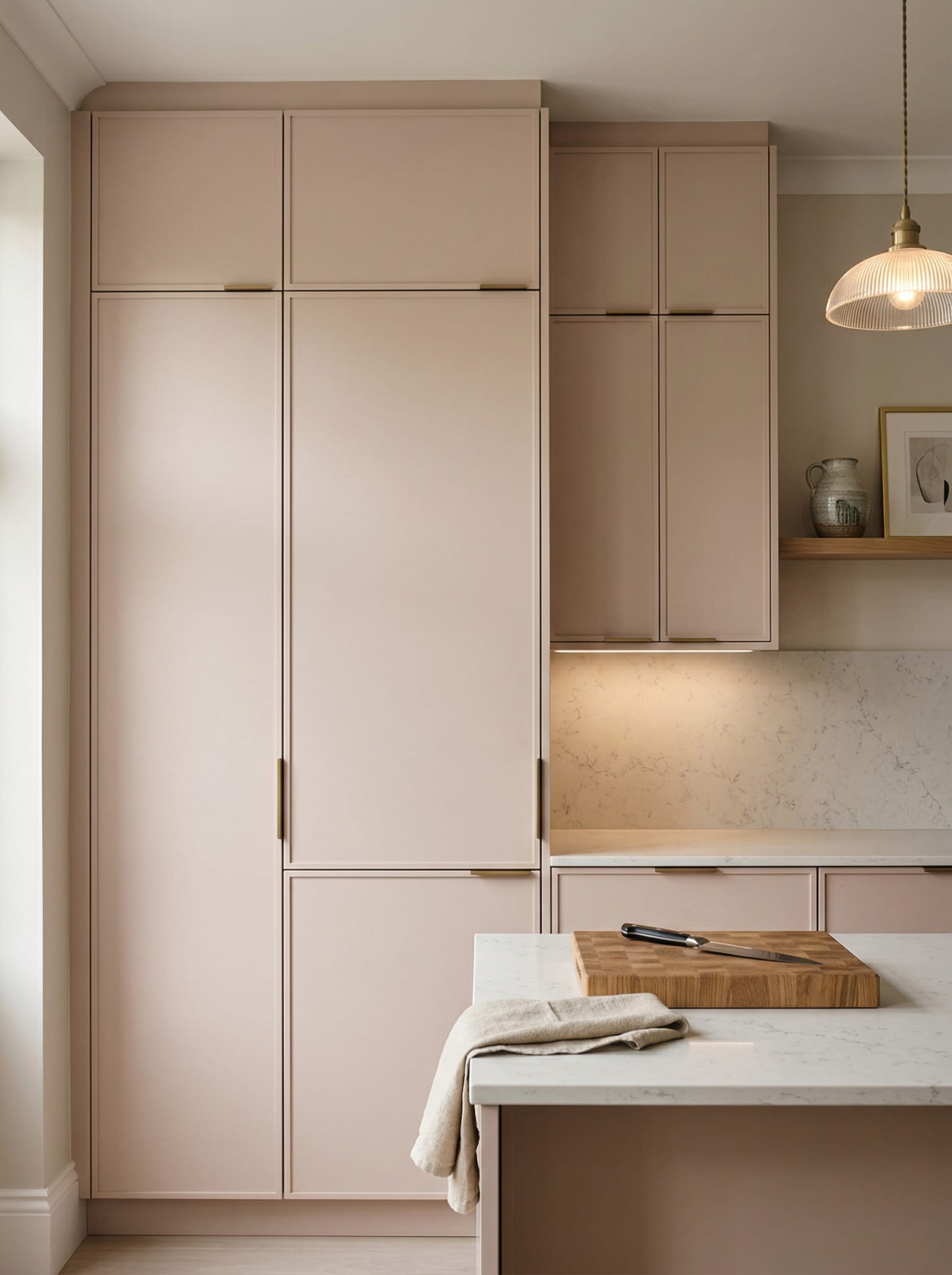 portrait1_600x800-111 Full-height bespoke kitchen cabinetry by Mastercraft, matt painted handleless slab cabinetry