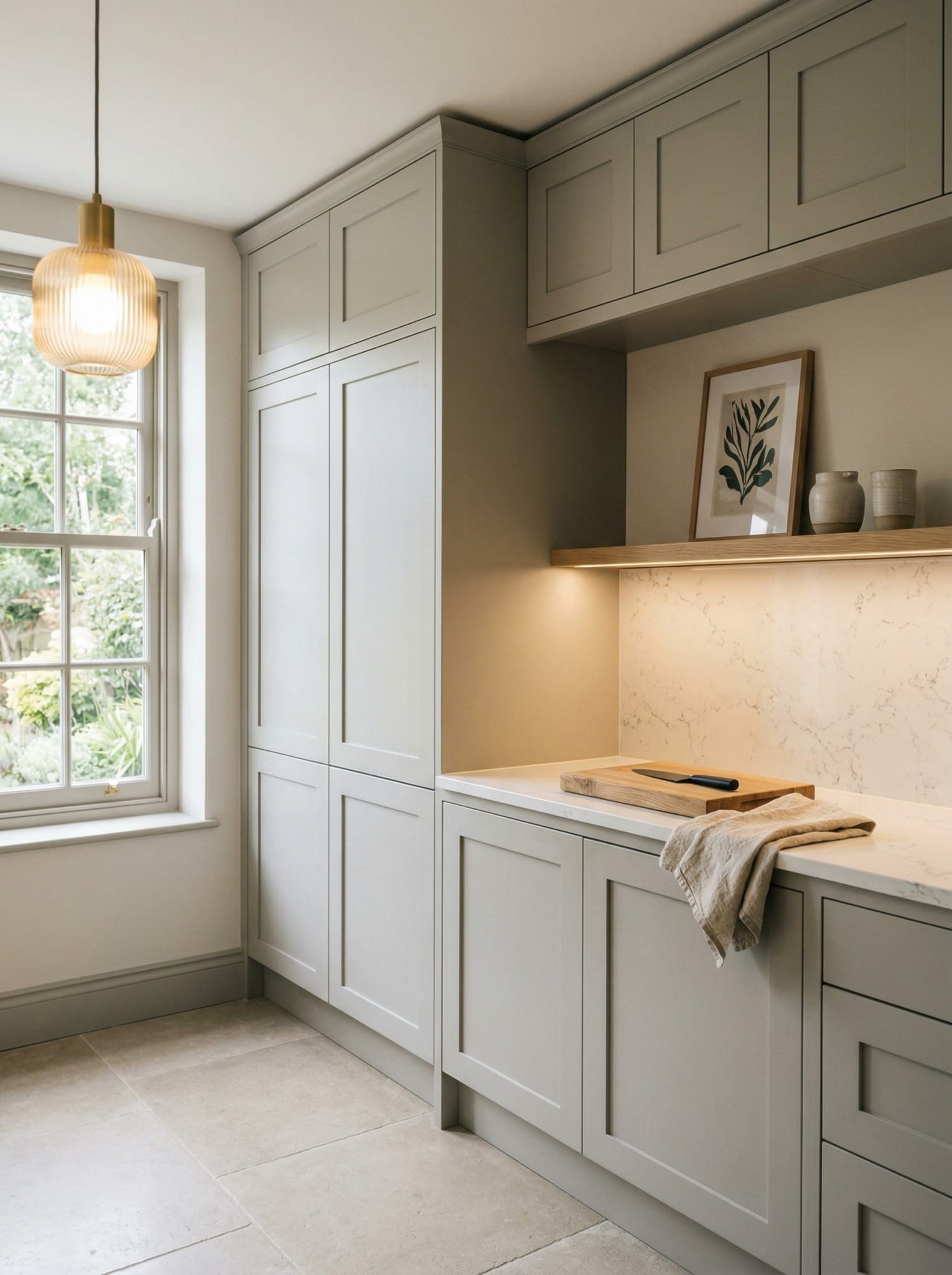 portrait1_600x800-7 Tall view of full-height bespoke kitchen cabinetry, timber veneer slab-door cabinetry