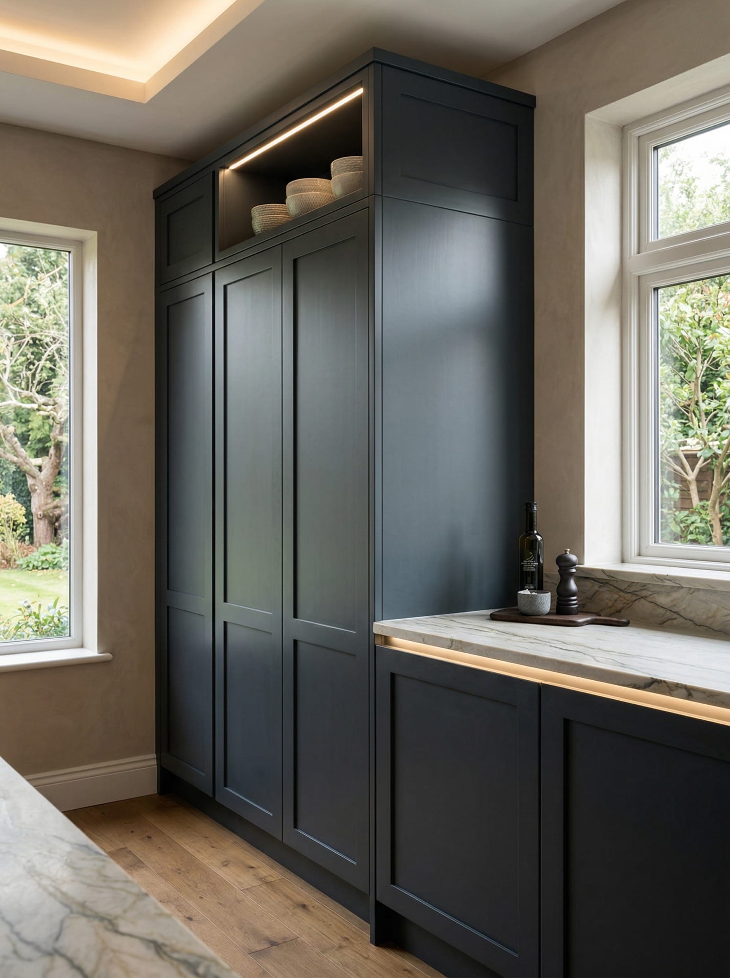 Bespoke kitchen cabinetry and storage design by Mastercraft Kitchens