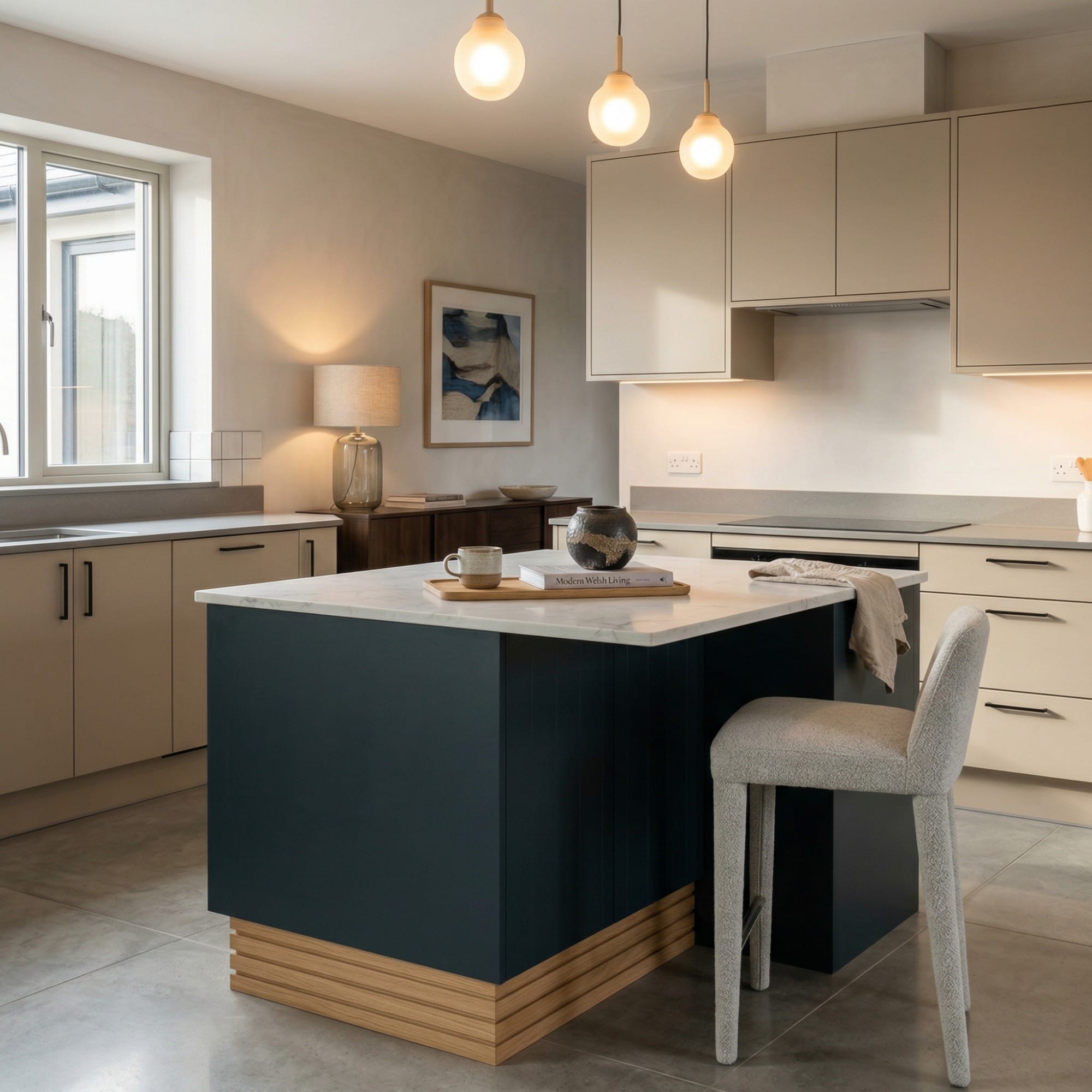 square1_800x800-1 Bespoke kitchen island detail, modern shaker cabinetry with quality joinery