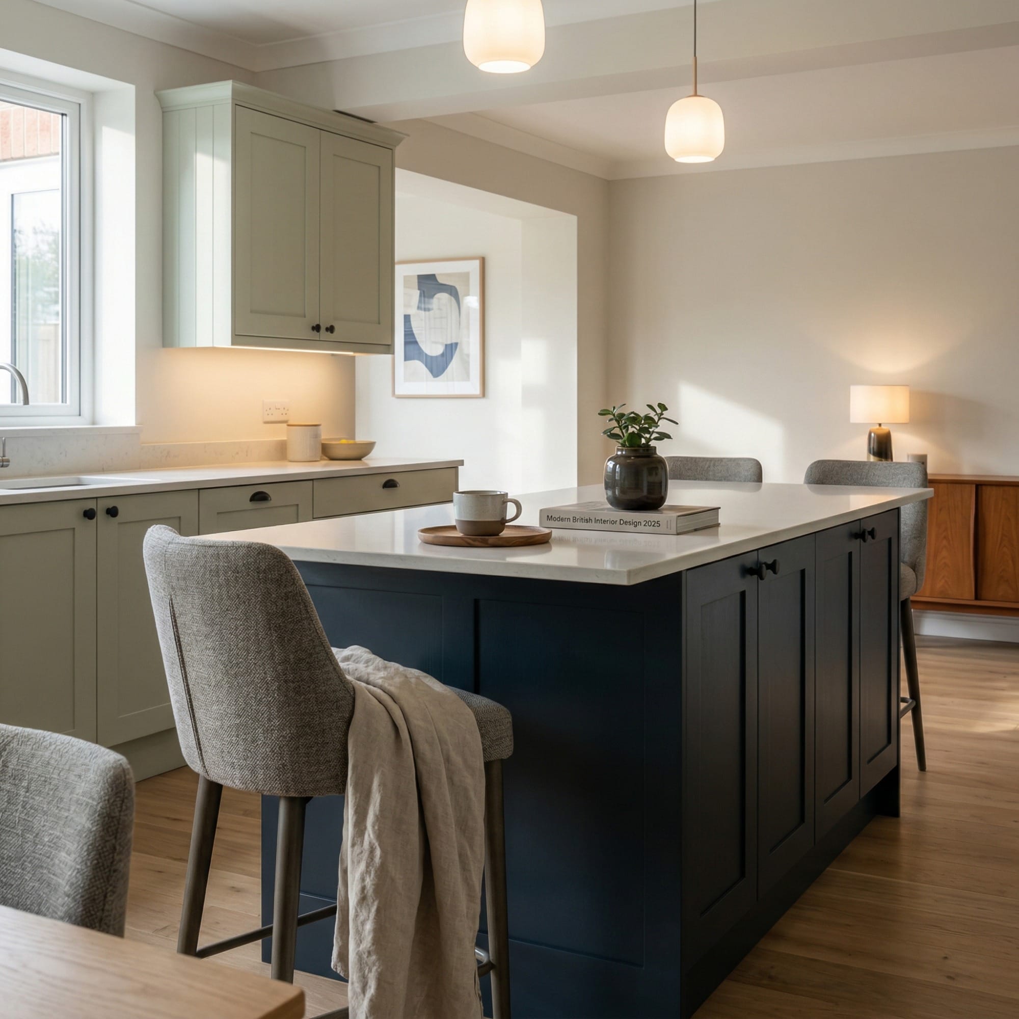 square1_800x800-30 Bespoke kitchen island detail, contemporary in-frame cabinetry with quality joinery