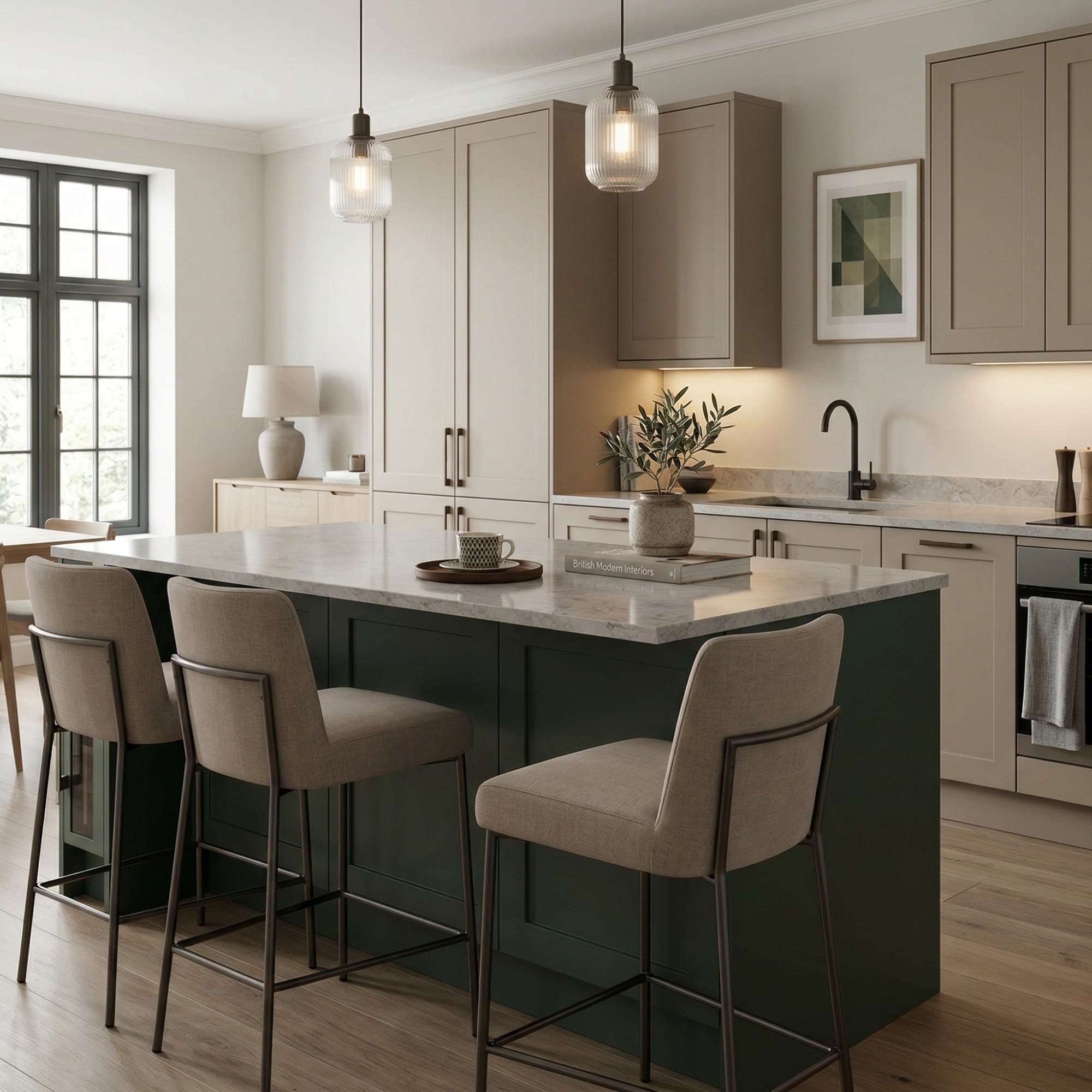 square1_800x800-44 Bespoke kitchen island detail, contemporary painted lay-on cabinetry with quality joinery