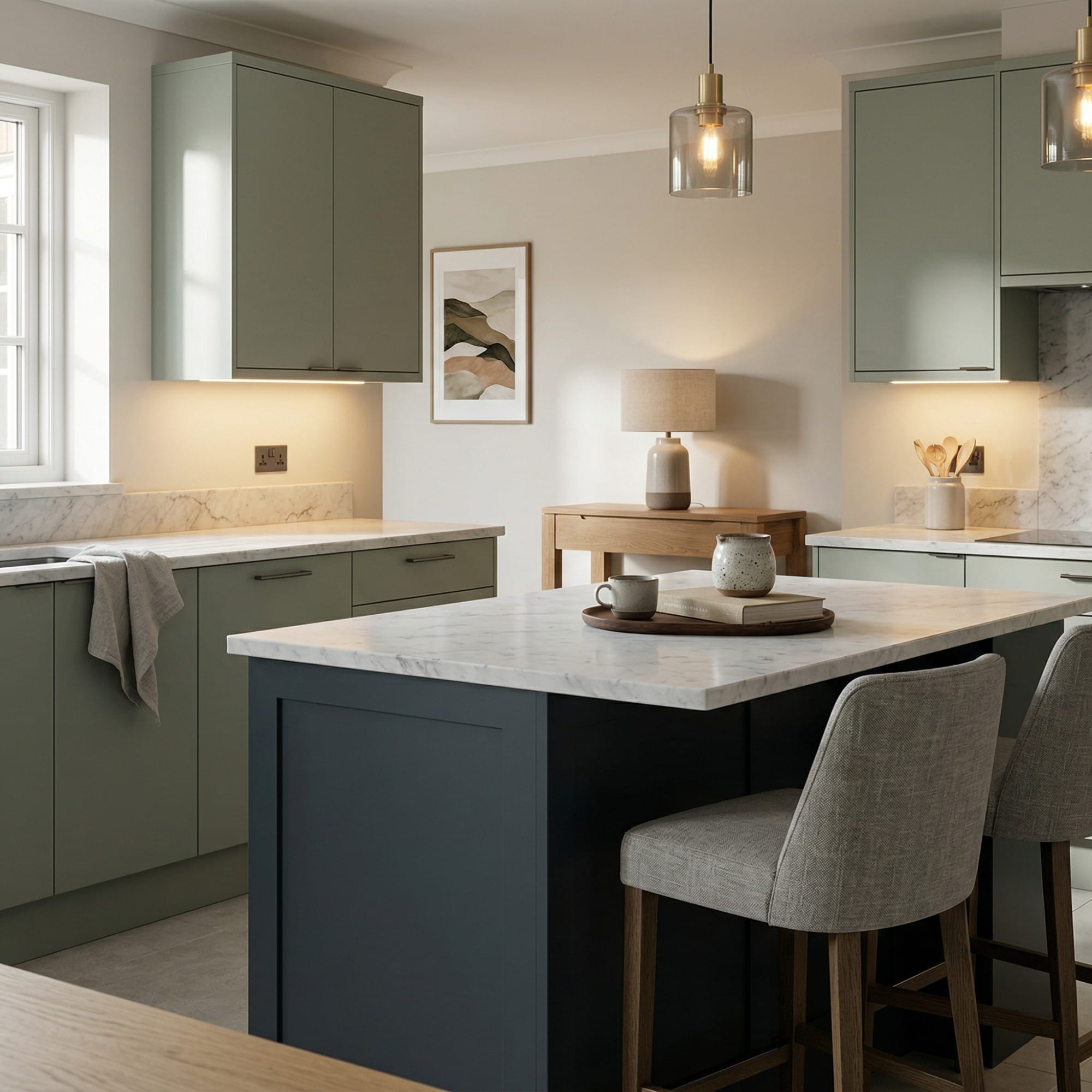 square1_800x800-45 Bespoke kitchen island detail, contemporary in-frame cabinetry with quality joinery