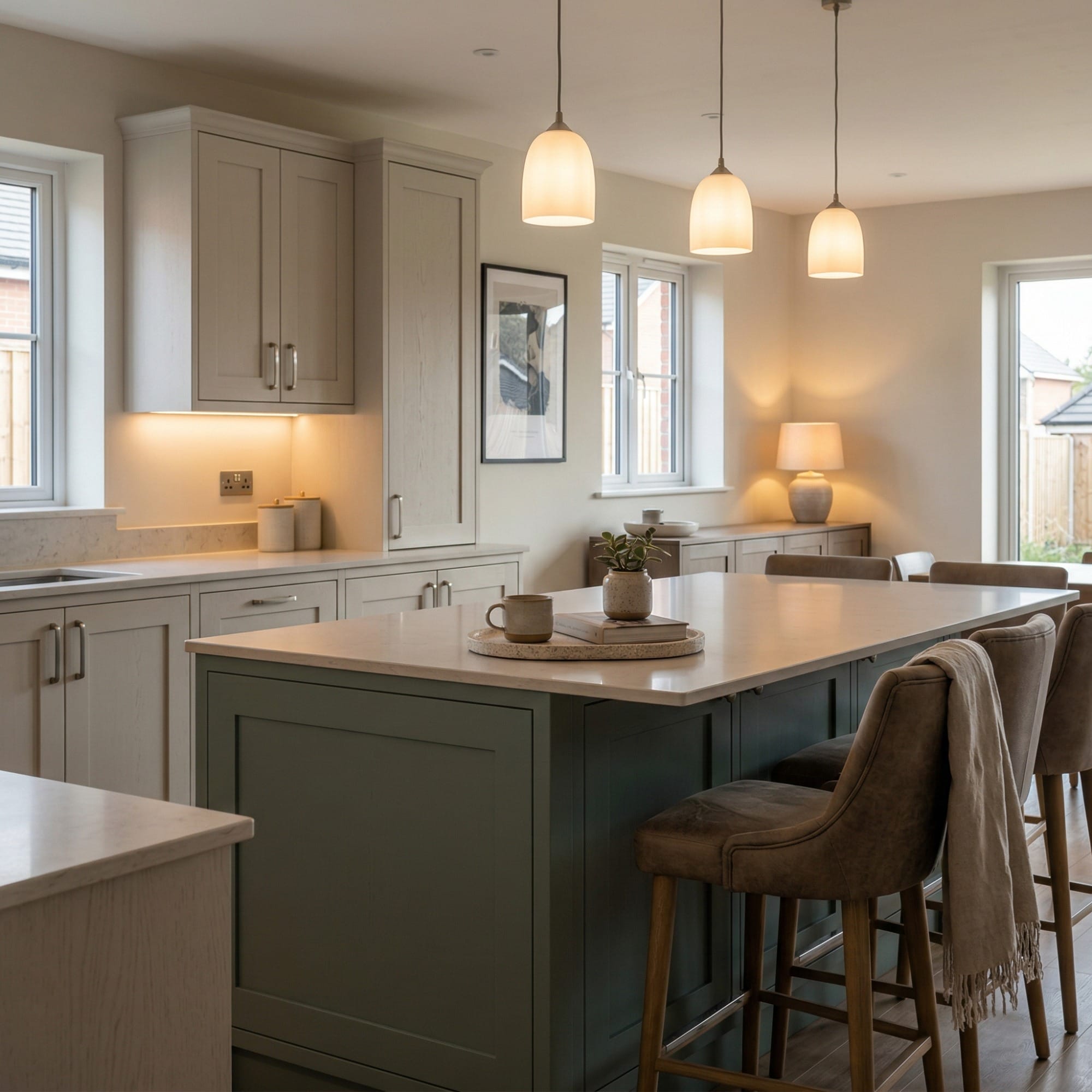 square1_800x800-47 Bespoke kitchen island detail, timber veneer slab-door cabinetry with quality joinery