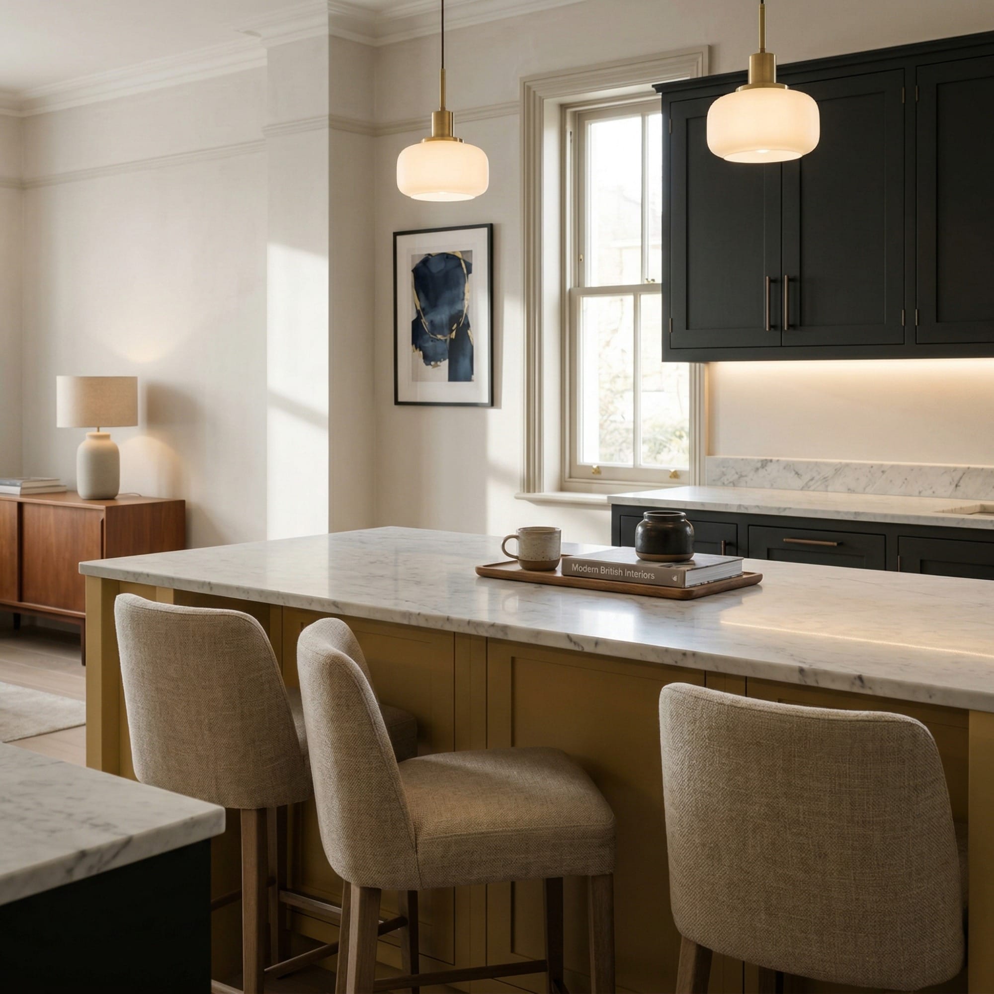 square1_800x800-65 Kitchen island detail, contemporary painted lay-on cabinetry with quality joinery by Mastercraft