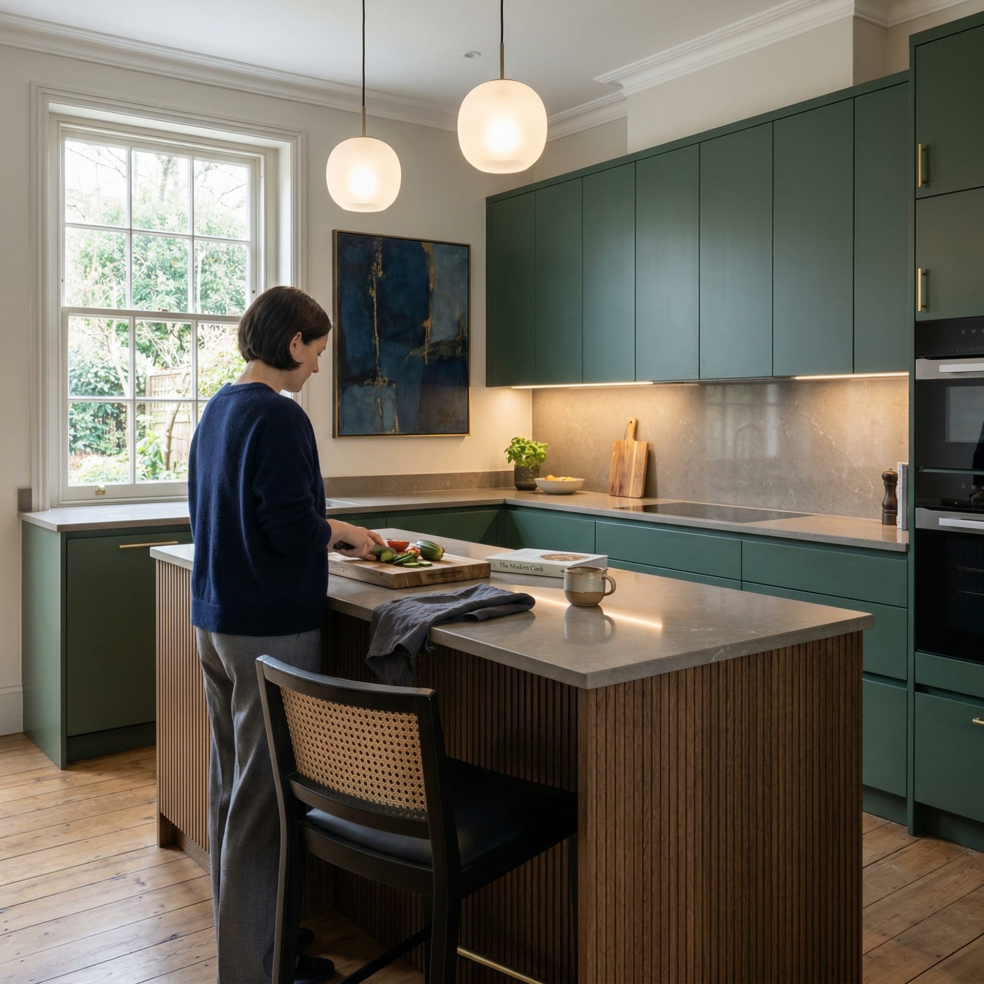 Bespoke kitchen designed for a Axton home, quality materials and considered layout