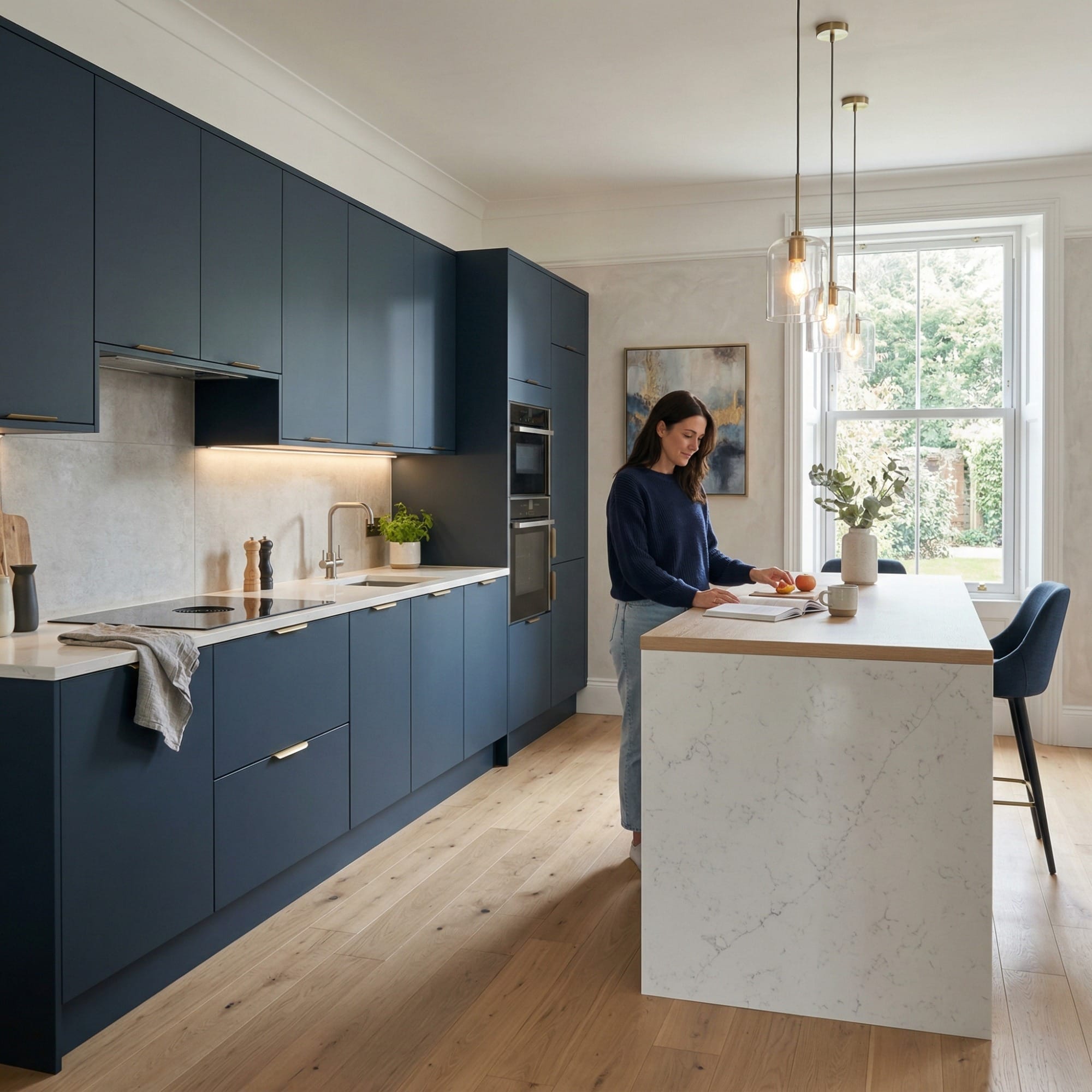 Bespoke kitchen designed for a Buckley home, quality materials and considered layout
